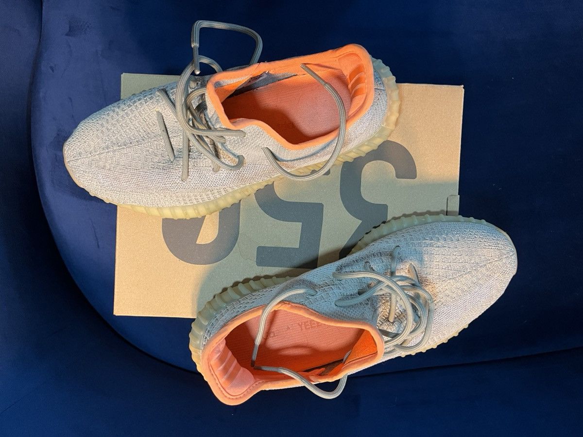 image of Yeezy Boost 350 V2 By Adidas In Desert Sage Shoes in Grey, Men's (Size 11)
