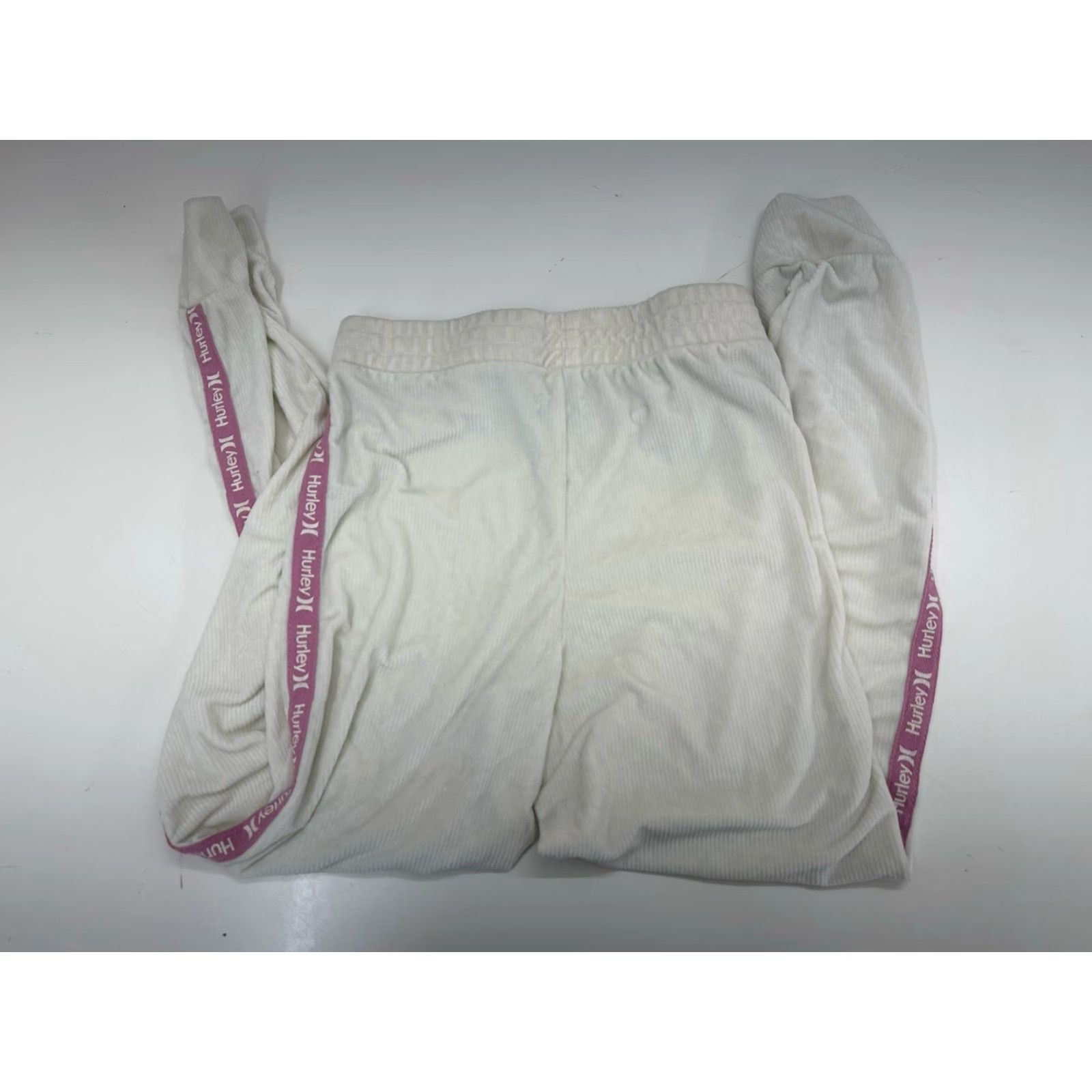 Hurley Hurley Womens Jogger Pants Size Large White Velour Pull On Size 36" / US 14 / IT 50 - 7 Thumbnail