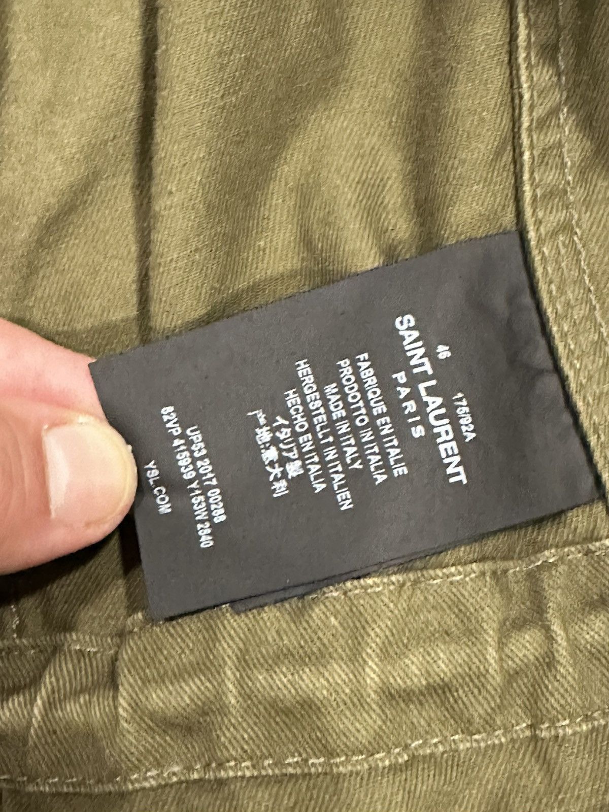 Saint Laurent Paris MILITARY PARKA IN COTTON AND RAMIE GABARDINE Size US S / EU 44-46 / 1 - 6 Thumbnail