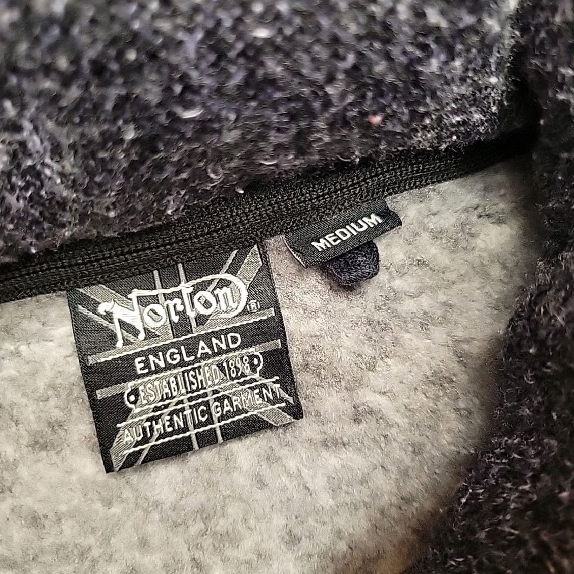 Logo 7 Norton Jacket Womens M Gray Hooded Knit Embroidered Logo Full Zip Retro Hoodie Size M / US 6-8 / IT 42-44 - 5 Thumbnail
