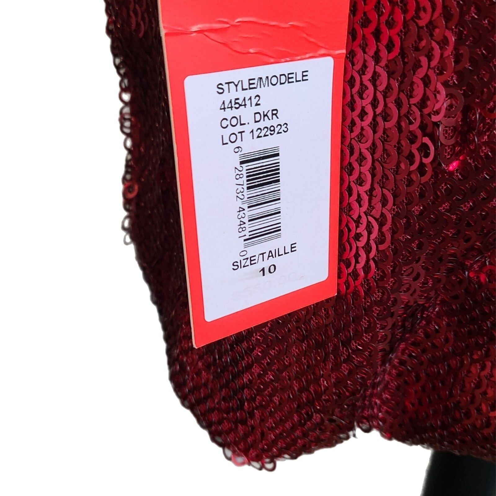 Monique Lhuillier Monique Lhuillier NWT $550 Red Sequin Mini Dress, Size 10 Size L / US 10 / IT 46 - 9 Thumbnail
