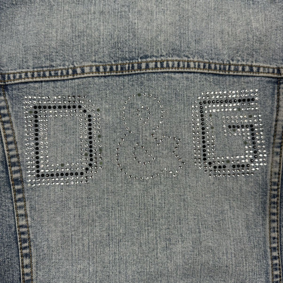 Dolce & Gabbana × Vintage Vintage Dolce & Gabbana Y2K Big Logo Washed Denim Jacket Size M / US 6-8 / IT 42-44 - 11 Thumbnail