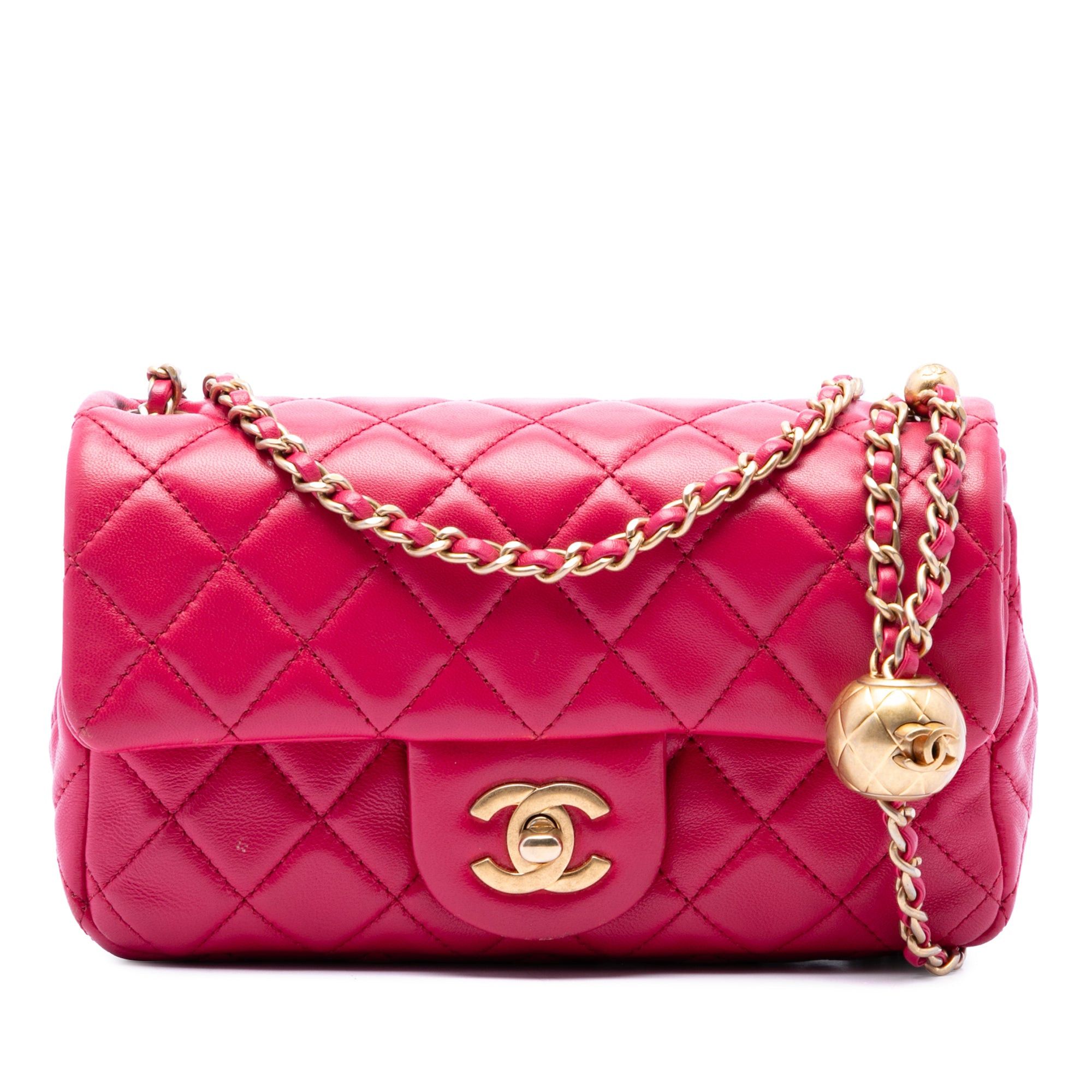 Chanel Rectangular Classic Lambskin Pearl Crush Single Flap Size ONE SIZE - 1 Thumbnail