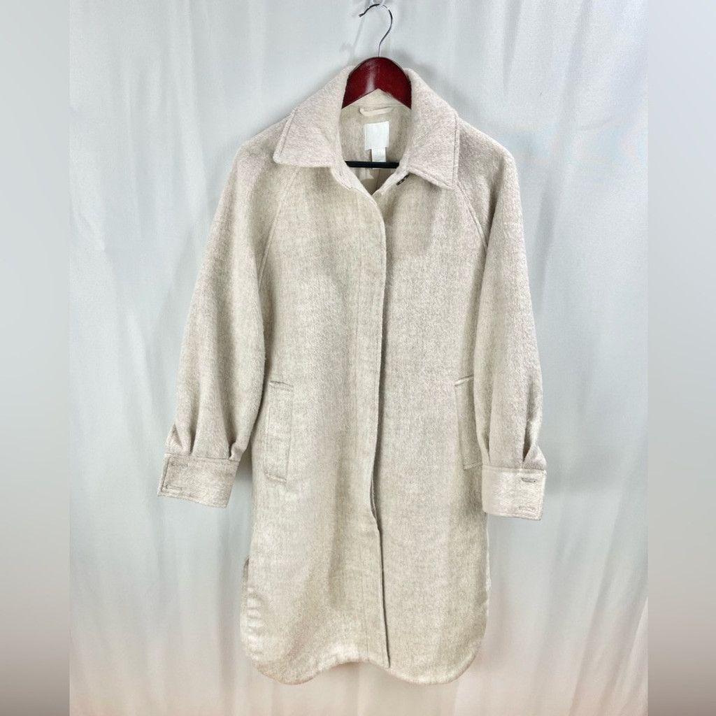 H&M H&M Beige Oversized Wool Blend Coat Size XS Size XS / US 0-2 / IT 36-38 - 5 Thumbnail