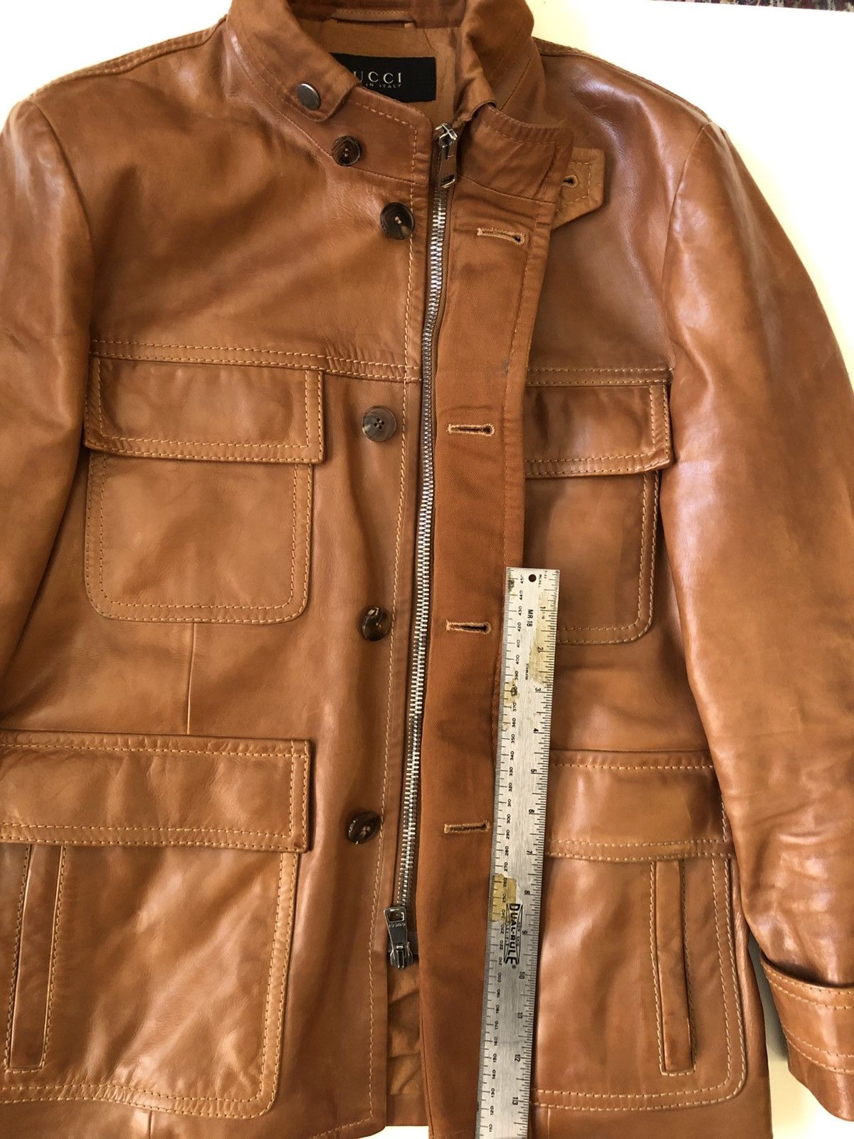 Gucci GUCCI by TOM FORD 2000’s leather safari jacket Size US M / EU 48-50 / 2 - 4 Thumbnail