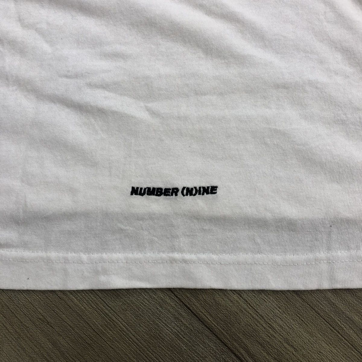 Japanese Brand × Number (N)ine × Takahiromiyashita The Soloist. Vintage Number (N)ine Denim Spell Out White Tee Size US M / EU 48-50 / 2 - 12 Thumbnail