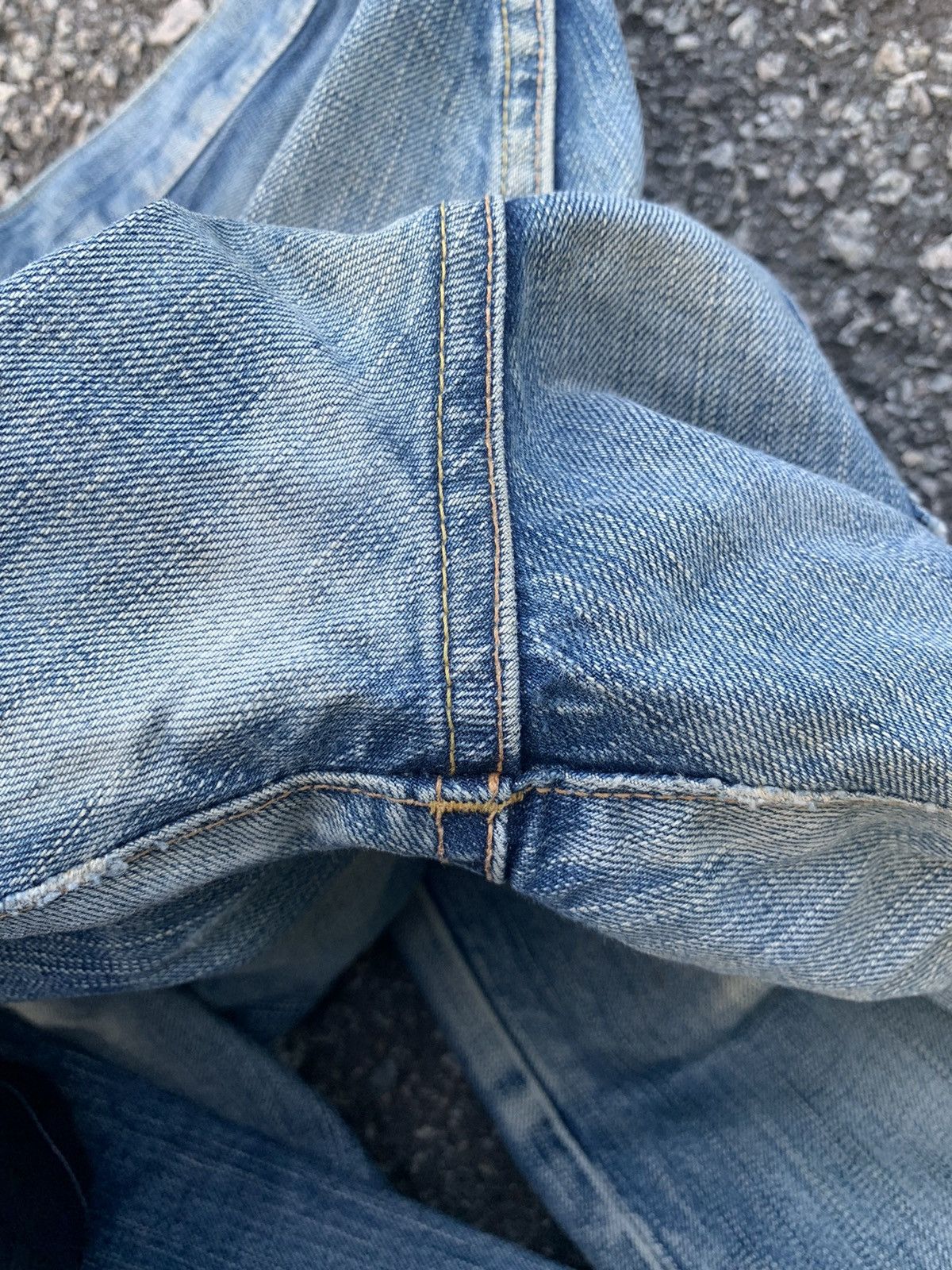 Kapital VINTAGE EDWIN 504 JAPANESE FADED & RUSTY DISTRESSED DENIM Size US 32 / EU 48 - 19 Thumbnail