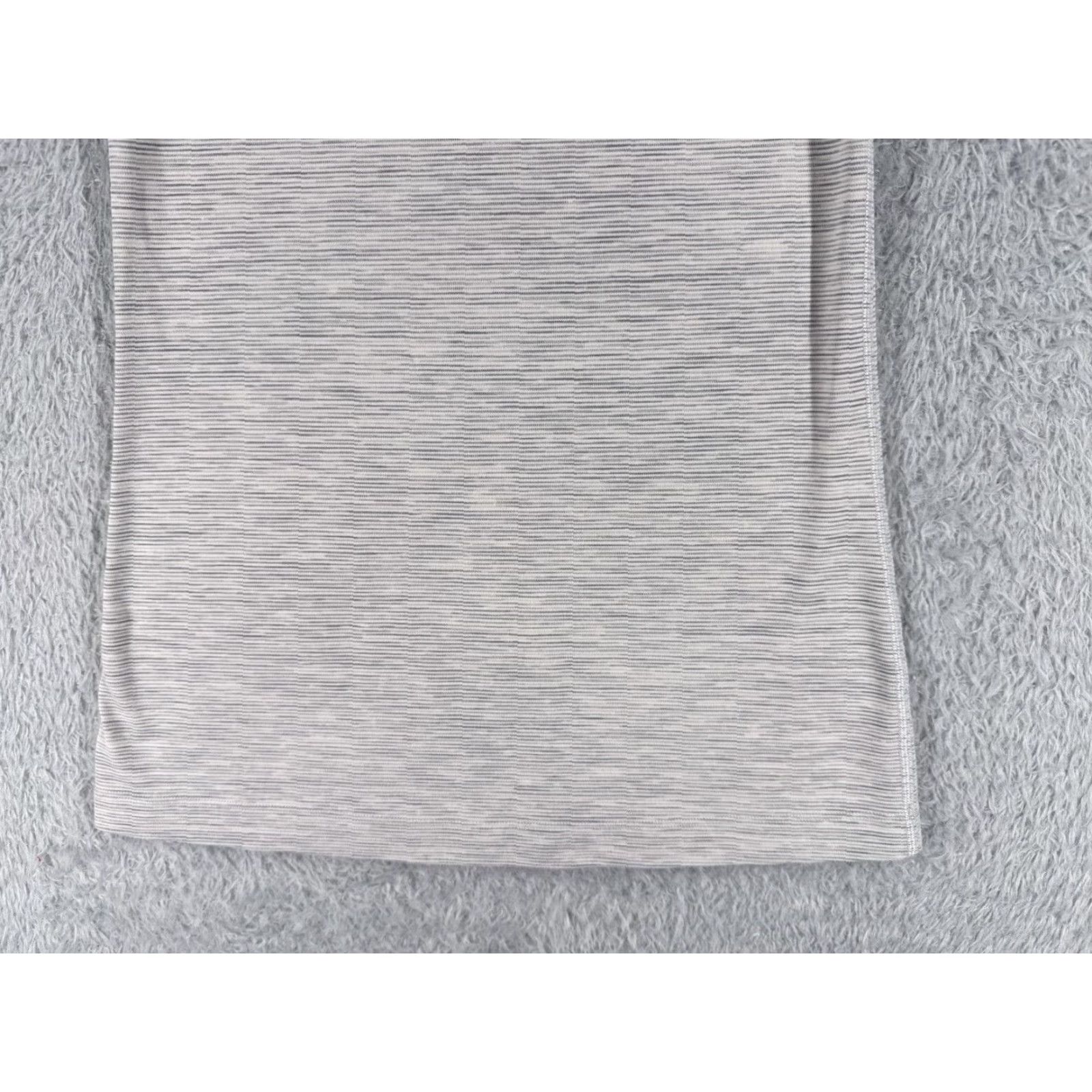 Lululemon Lululemon Shirt Women 2 Gray Stripe Racerback Light Luon Fabric Size XS / US 0-2 / IT 36-38 - 5 Thumbnail