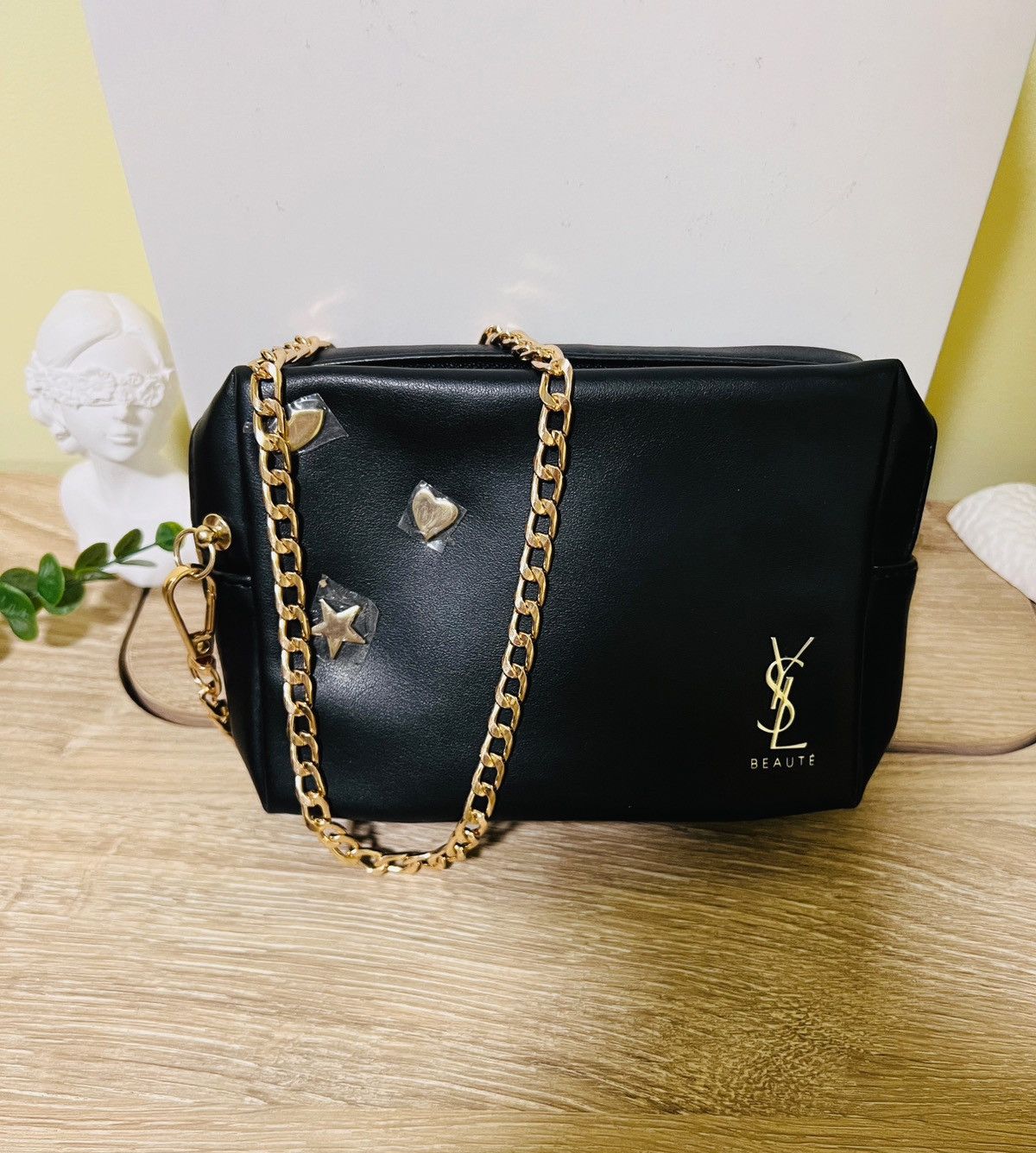 YSL Cosmetic Bag to Crossbody Beaded Logo Purse Charm Designer factory Clutch Bag New