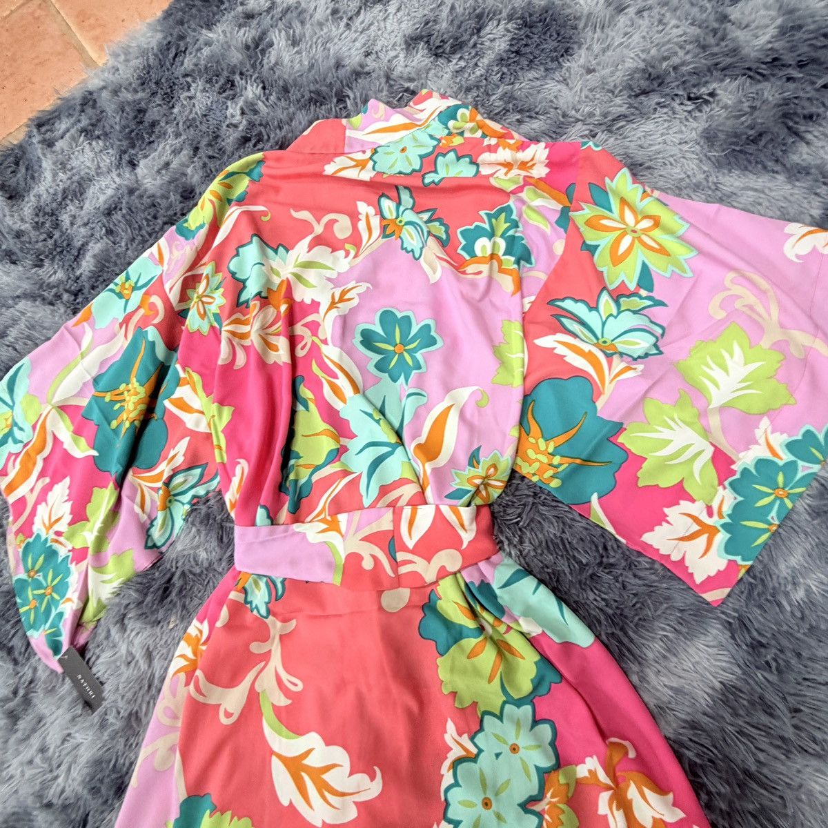 Other Natori Marbella Floral Patchwork Wrap Kimono Bath Robe Size XL / US 12-14 / IT 48-50 - 6 Thumbnail