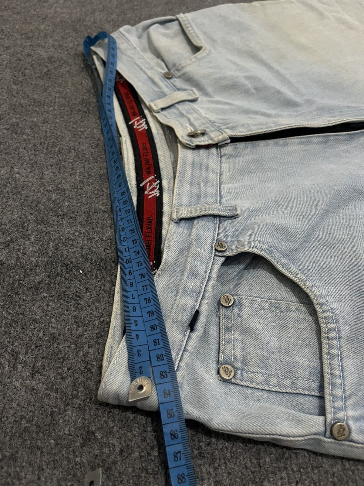 Rap Tees Vintage Majah Flavah Baggy Denim Jorts Y2K Skater Style La Size US 32 / EU 48 - 18 Thumbnail