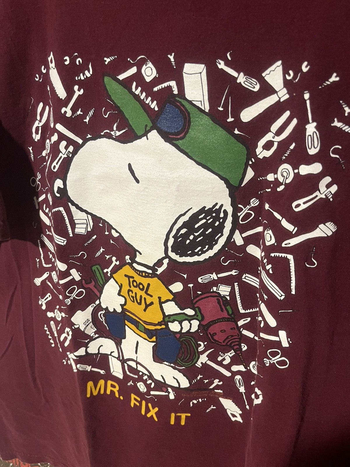 Peanuts Vintage 90’s Snoopy “Mr. Fix It” Tool guy Peanuts Tee shirt Size US XXL / EU 58 / 5 - 3 Thumbnail