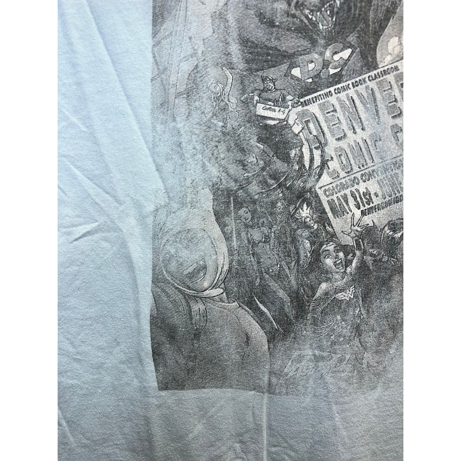 Gildan Comic Con Shirt Denver Colorado Convention 2013 Blue Tee XL Size US XL / EU 56 / 4 - 3 Thumbnail