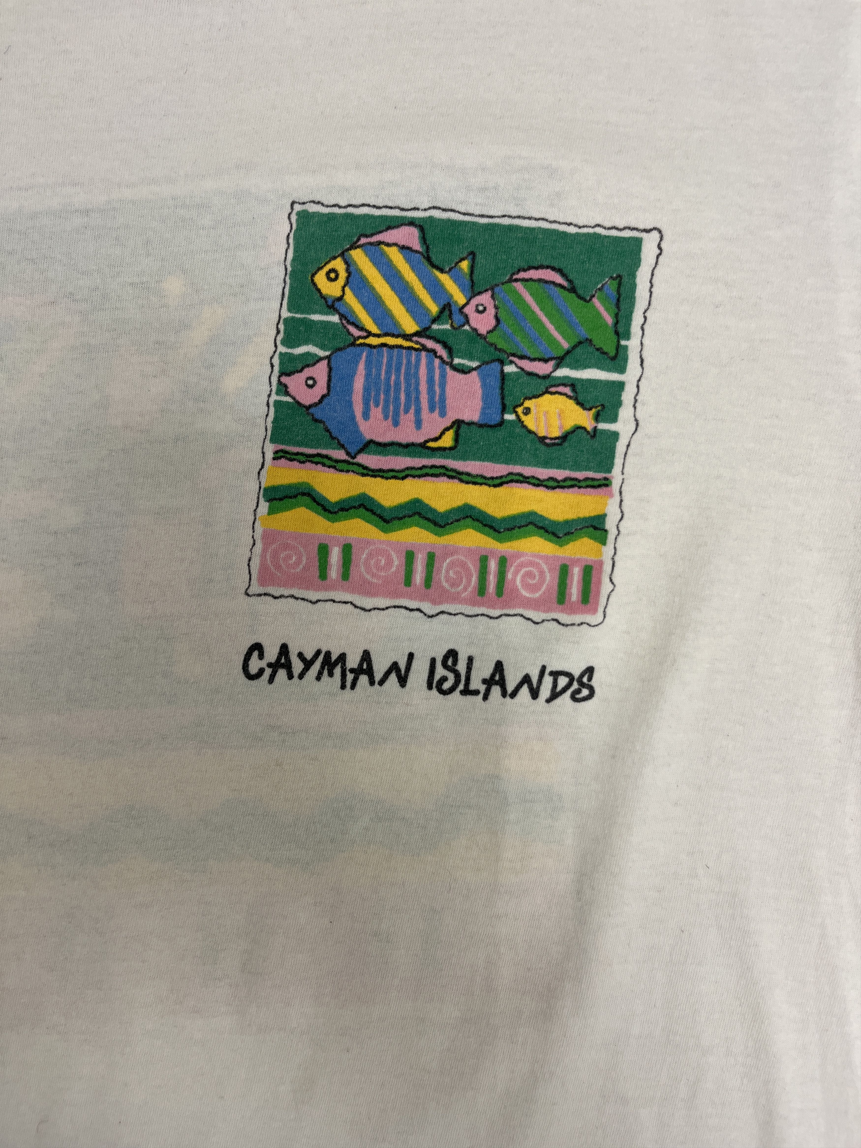 Vintage Cayman Islands Fish Vintage Tourist White T-Shirt Size US M / EU 48-50 / 2 - 2 Thumbnail
