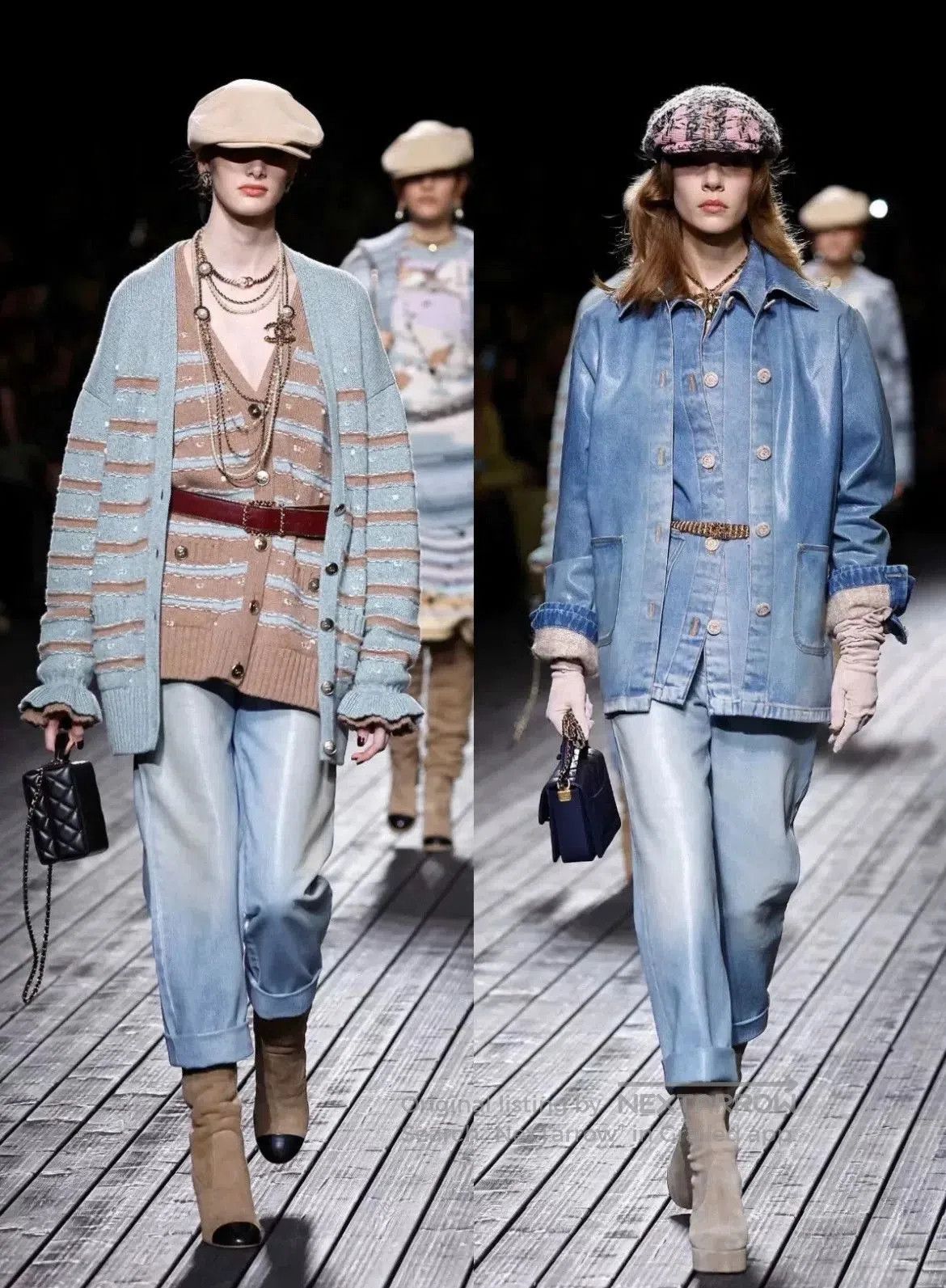 Chanel Chanel 24K Blue Coated Denim Straight Pants. Size 37" - 8 Thumbnail