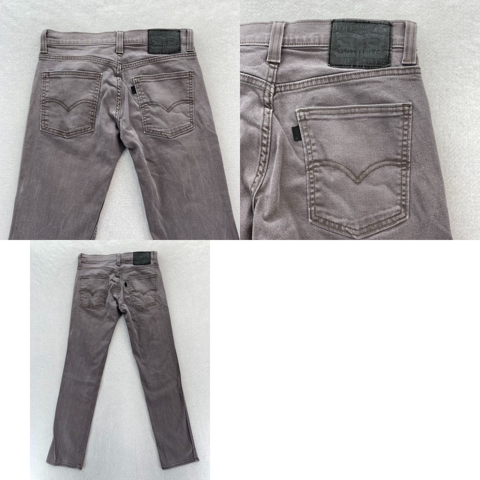 Levi's Levi's 511 Jeans Mens Slim Straight 29x32 Denim Gray Low Rise Medium Wash - 5-Pocket, Cotton Spandex Denim Pants Size US 29 - 9 Thumbnail