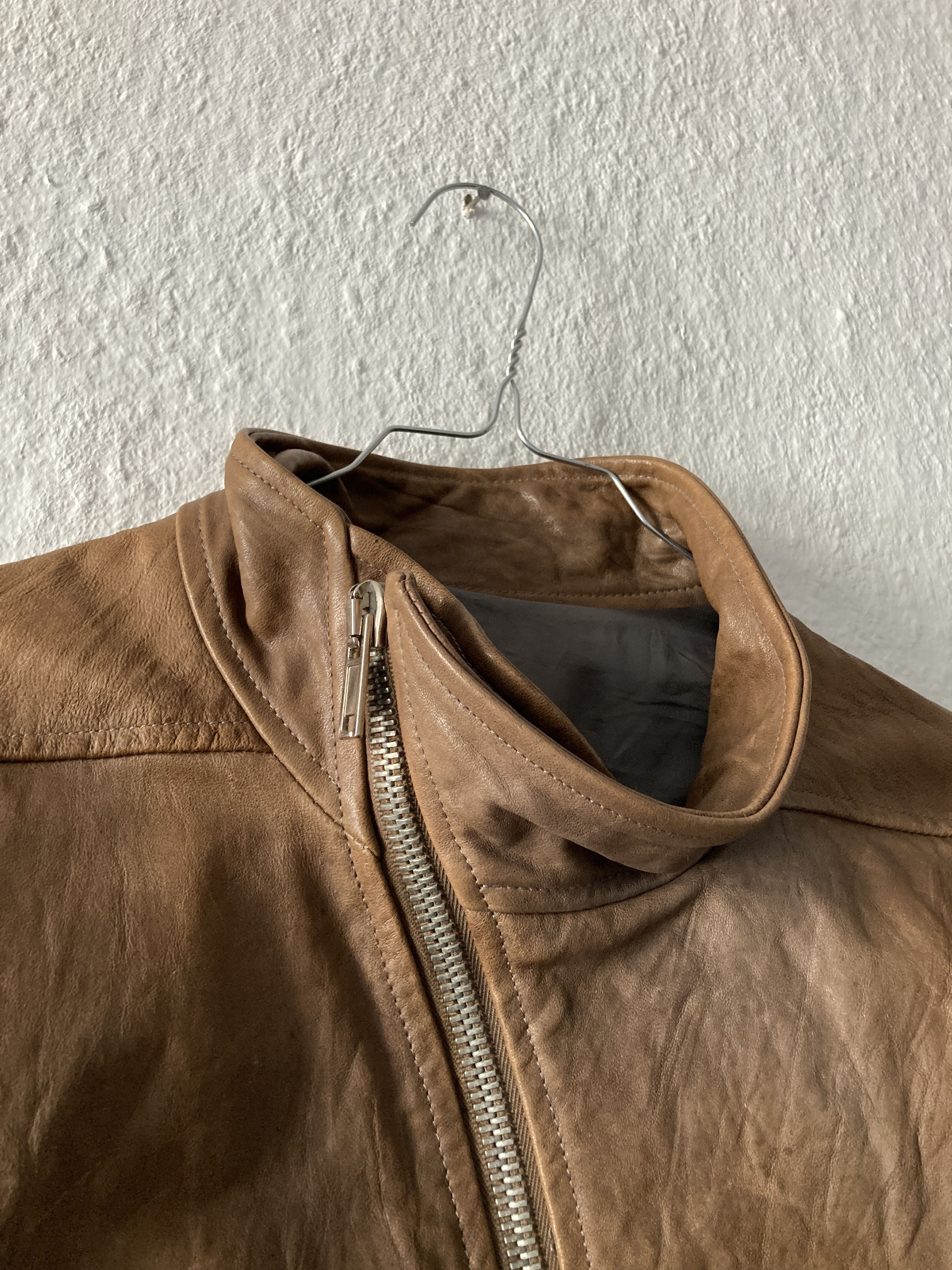 Rick Owens F/W 09 “CRUST” Hammered Lamb Mollino Leather Jacket Dust L Size US L / EU 52-54 / 3 - 7 Thumbnail