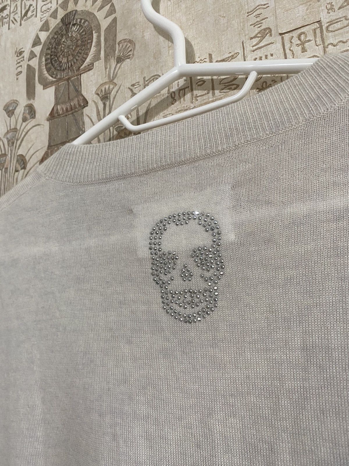 Zadig & Voltaire Zadig&Voltaire V-Neck Merino Wool Sweater Light Beige Size L / US 10 / IT 46 - 5 Thumbnail