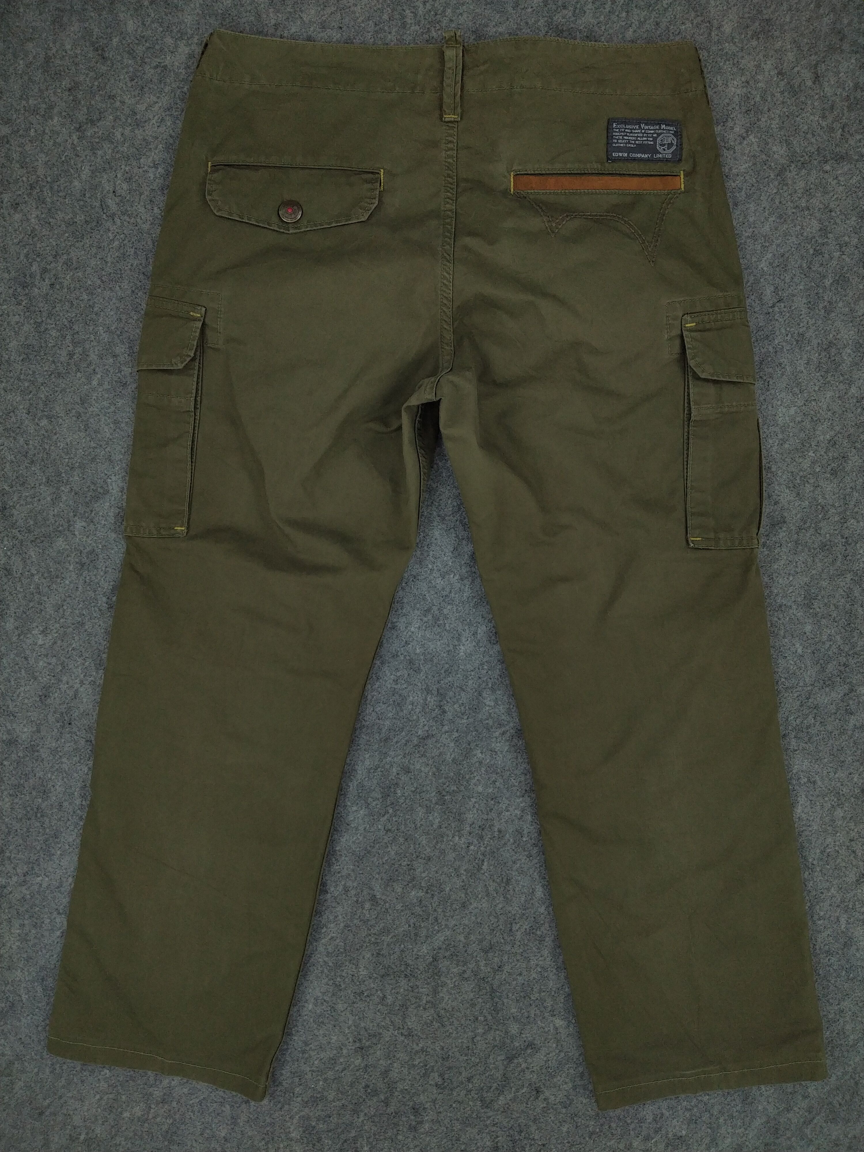 Japanese Brand Edwin Cargo Multi Pocket Pants 36x28.5 -CP201 Size US 36 / EU 52 - 2 Thumbnail