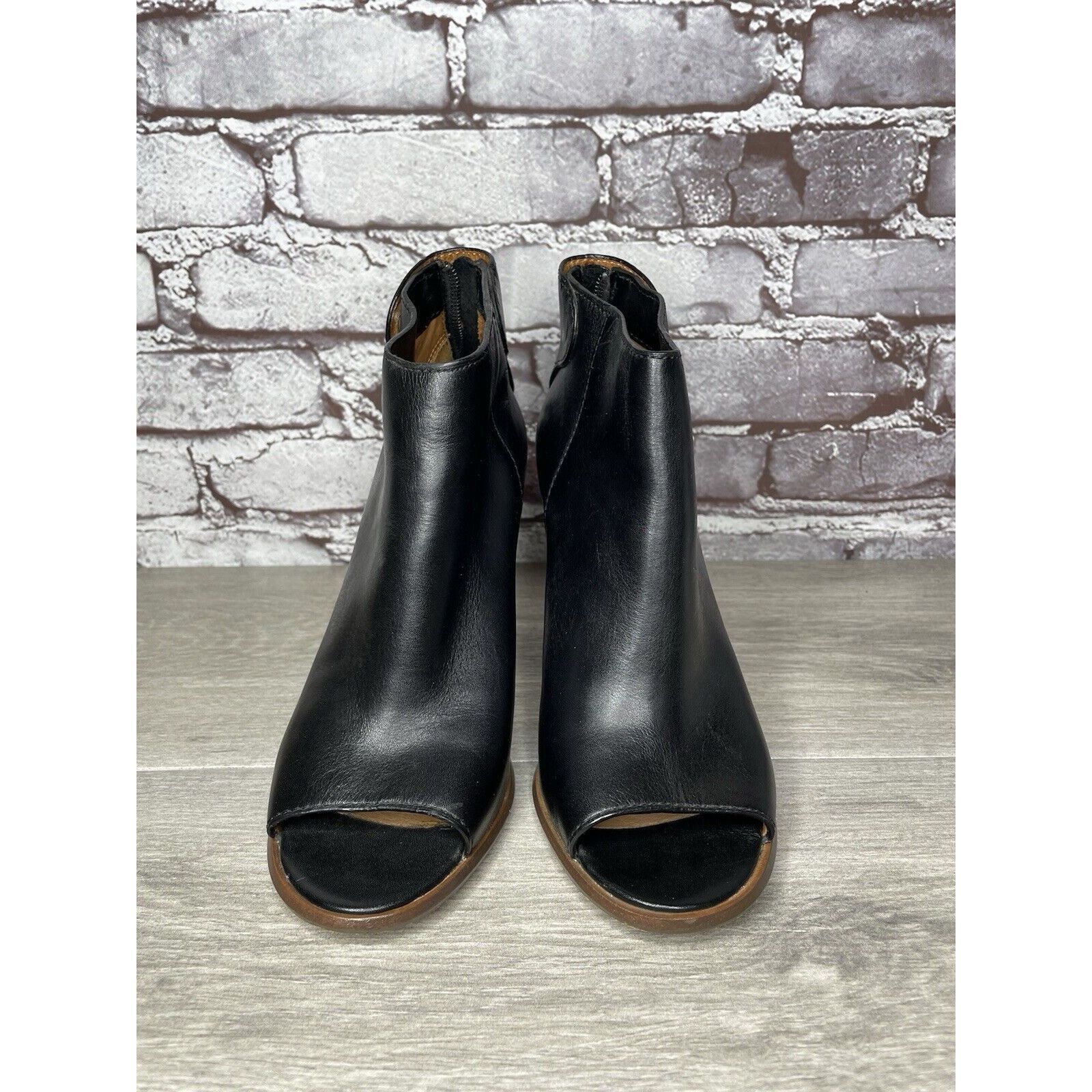 Coach Coach Labelle Black Leather Open Toe Booties Heels Shoes Wom Size US 7 / IT 37 - 2 Thumbnail