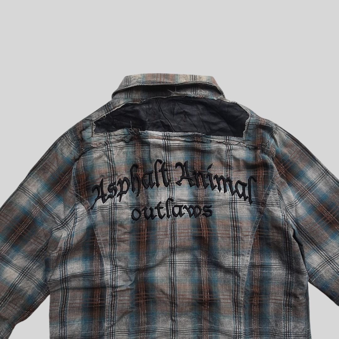 14th Addiction × If Six Was Nine × JACKROSE Jack rose "Aspalt animal outlaw" leather patch western shirt Size US M / EU 48-50 / 2 - 4 Thumbnail