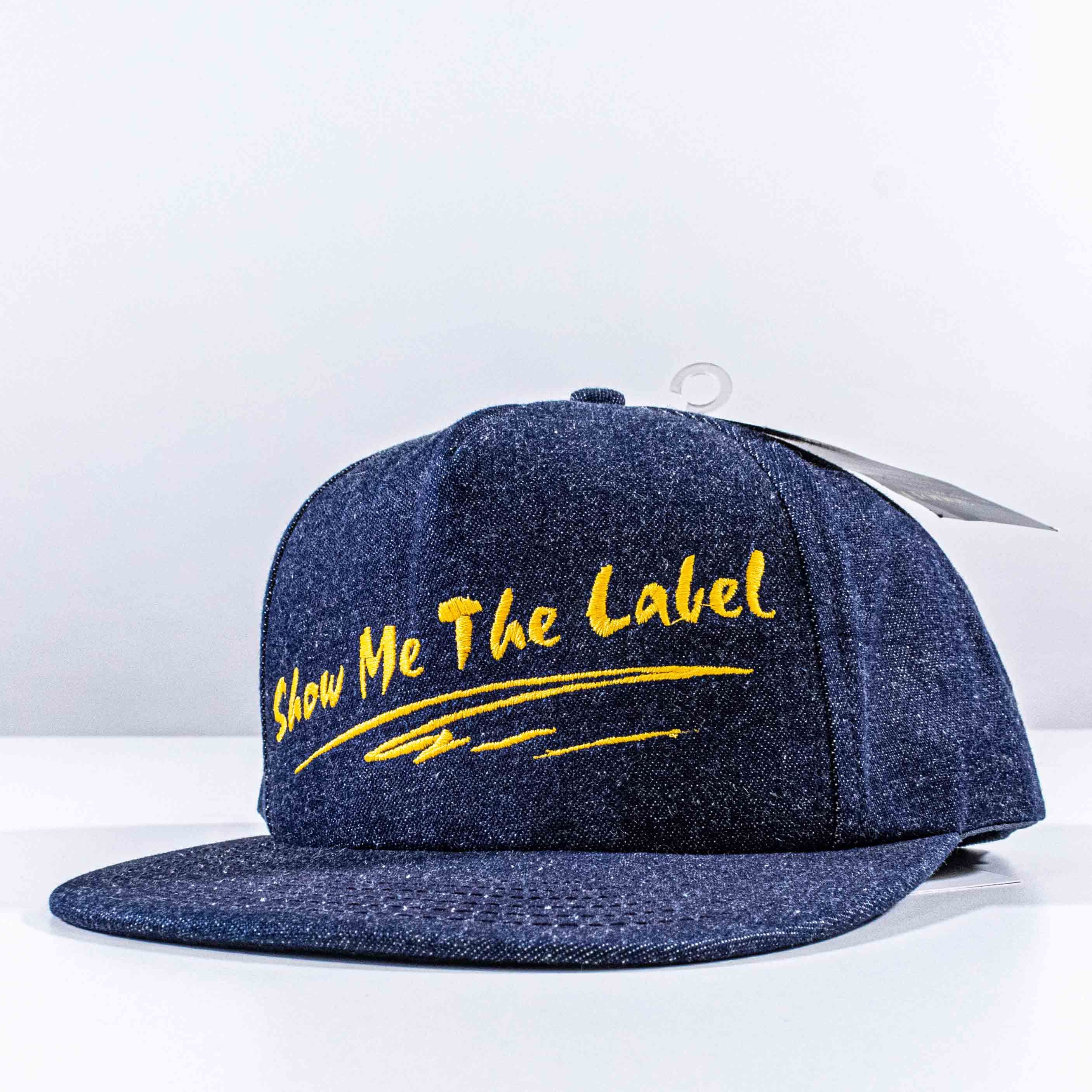 Vintage VTG 90s Show Me The Label Union Made Denim Snapback Hat Size ONE SIZE - 1 Thumbnail