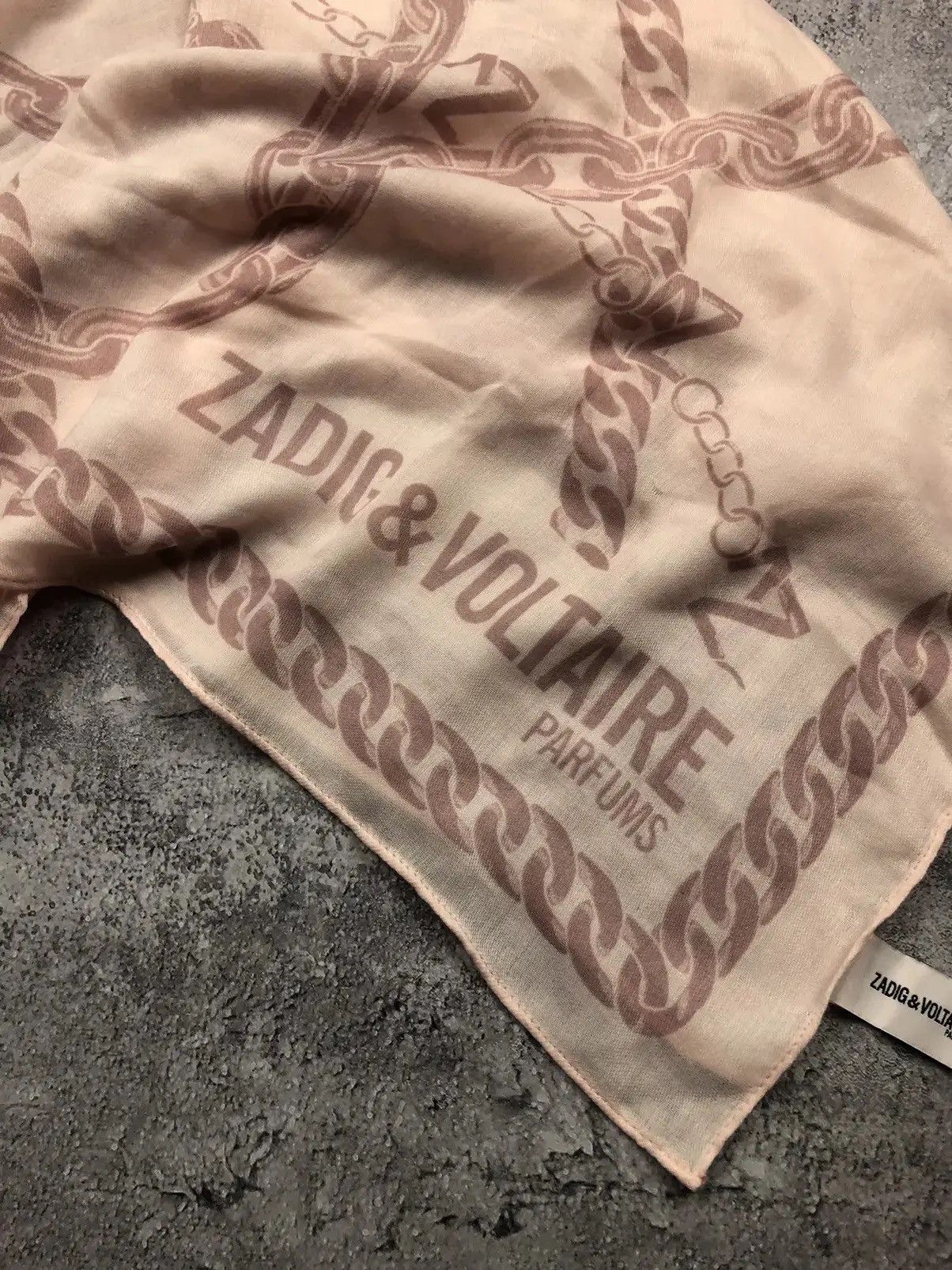 Zadig & Voltaire ZADIG VOLTAIRE Parfums Big Logo Scarf Streetwear Avantgarde Size ONE SIZE - 2 Thumbnail