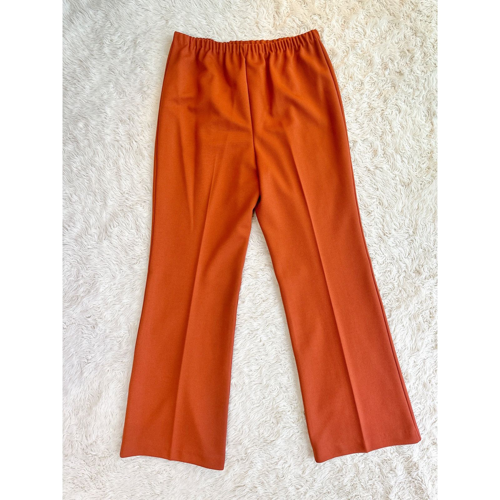 Vintage 70s Burnt Orange Stripe Tunic Set Size 38" / US 16 / IT 52 - 5 Thumbnail
