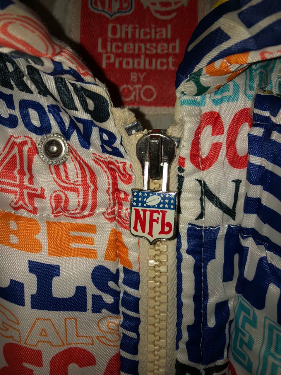 NFL Vintage VFL Overprinted All Logo Jacket by GTO Size US M / EU 48-50 / 2 - 5 Thumbnail