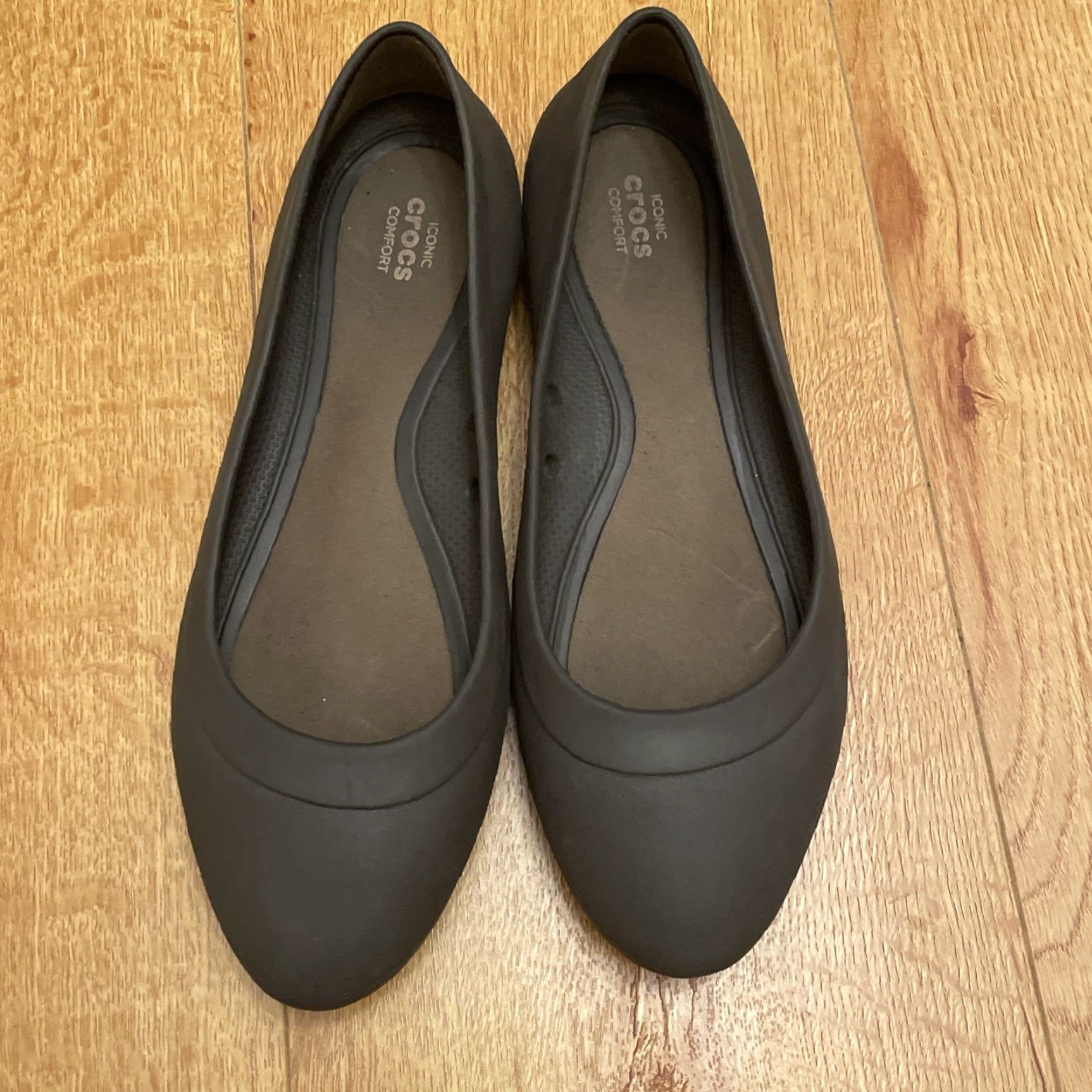 Crocs CROCS LINA Ballet Flats Women’s 7 Comfort Slip On Dark Brown Size US 7 / IT 37 - 3 Thumbnail