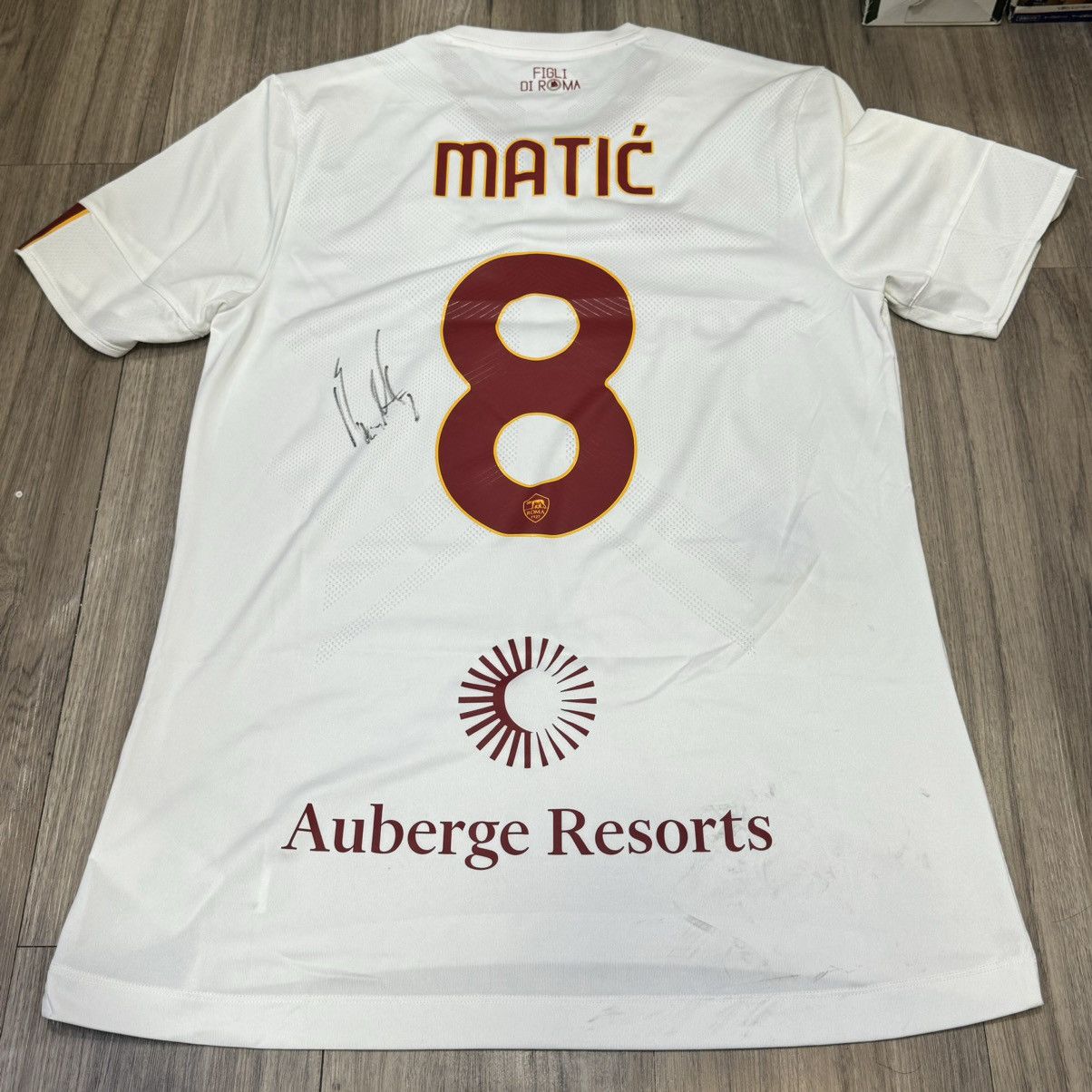 New Balance Roma 22/23 match worn away shirt #8 Matic Size US XL / EU 56 / 4 - 2 Thumbnail