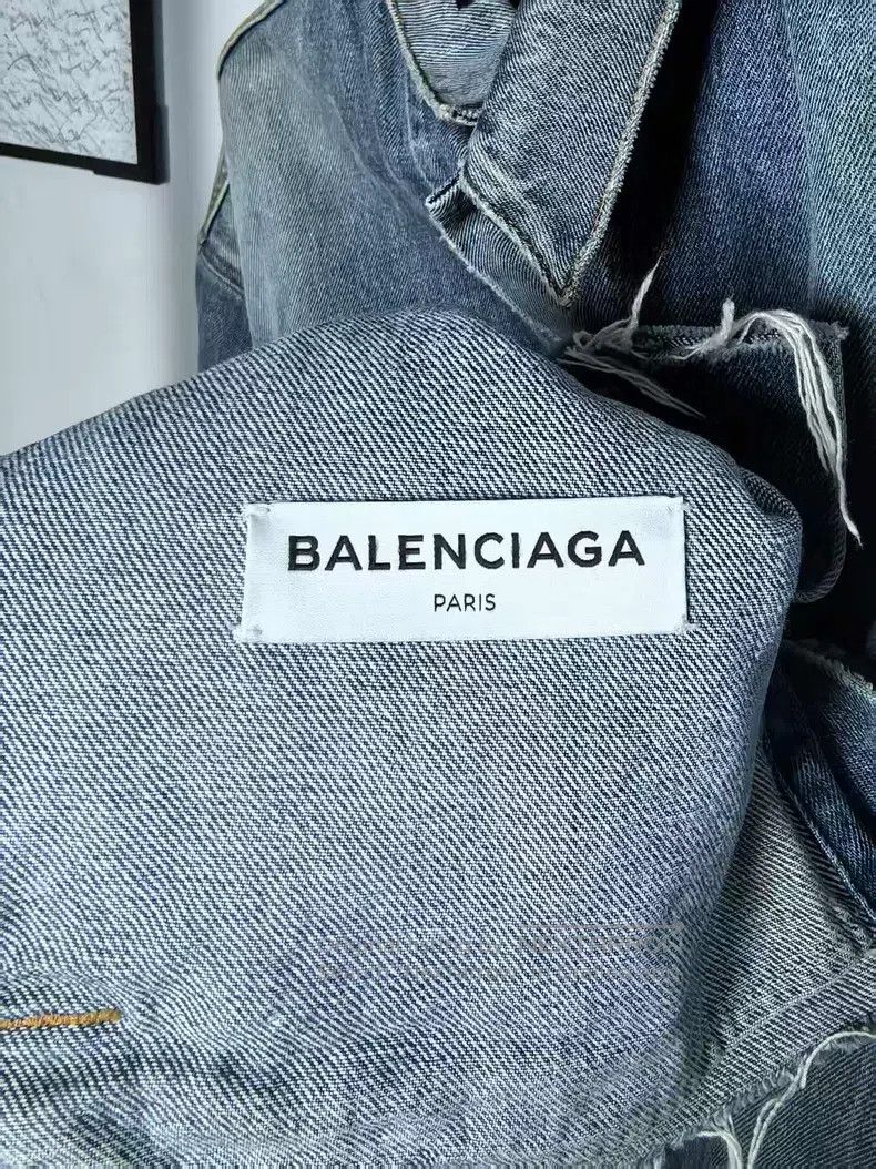 Balenciaga Balenciaga Collar logo denim jacket Size XXS / US 00 / IT 34 - 3 Thumbnail