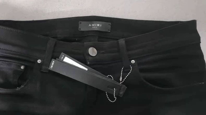 Amiri Amiri 16OG old style pleated mx1 black denim pants Size US 31 - 2 Thumbnail