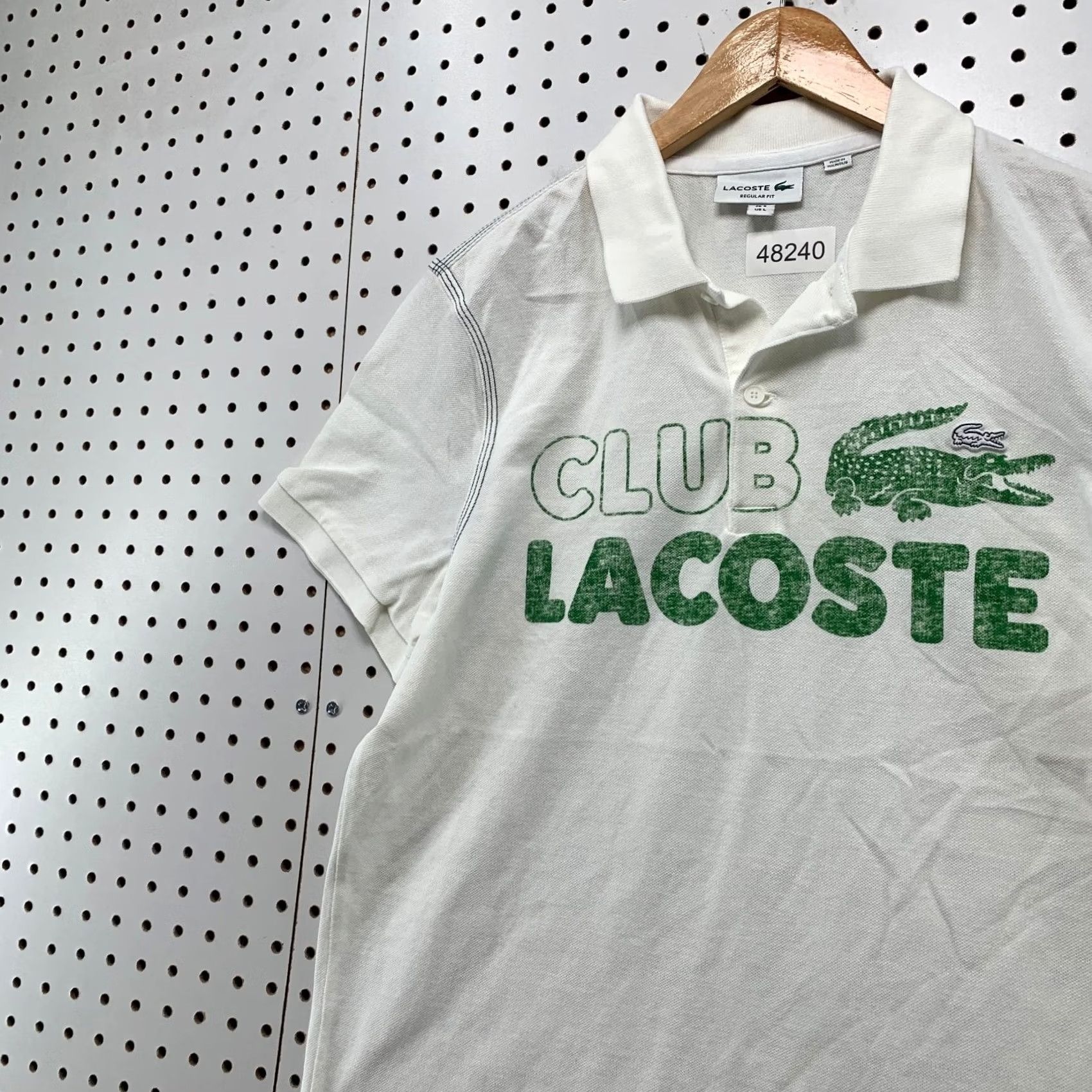Lacoste Lacoste Polo Shirt Mens White Tennis Preppy Alligator Shirt XS/S Regular Pocket Logo Short Sleeve Button Neck Collared Knit Cotton Size US S / EU 44-46 / 1 - 5 Thumbnail