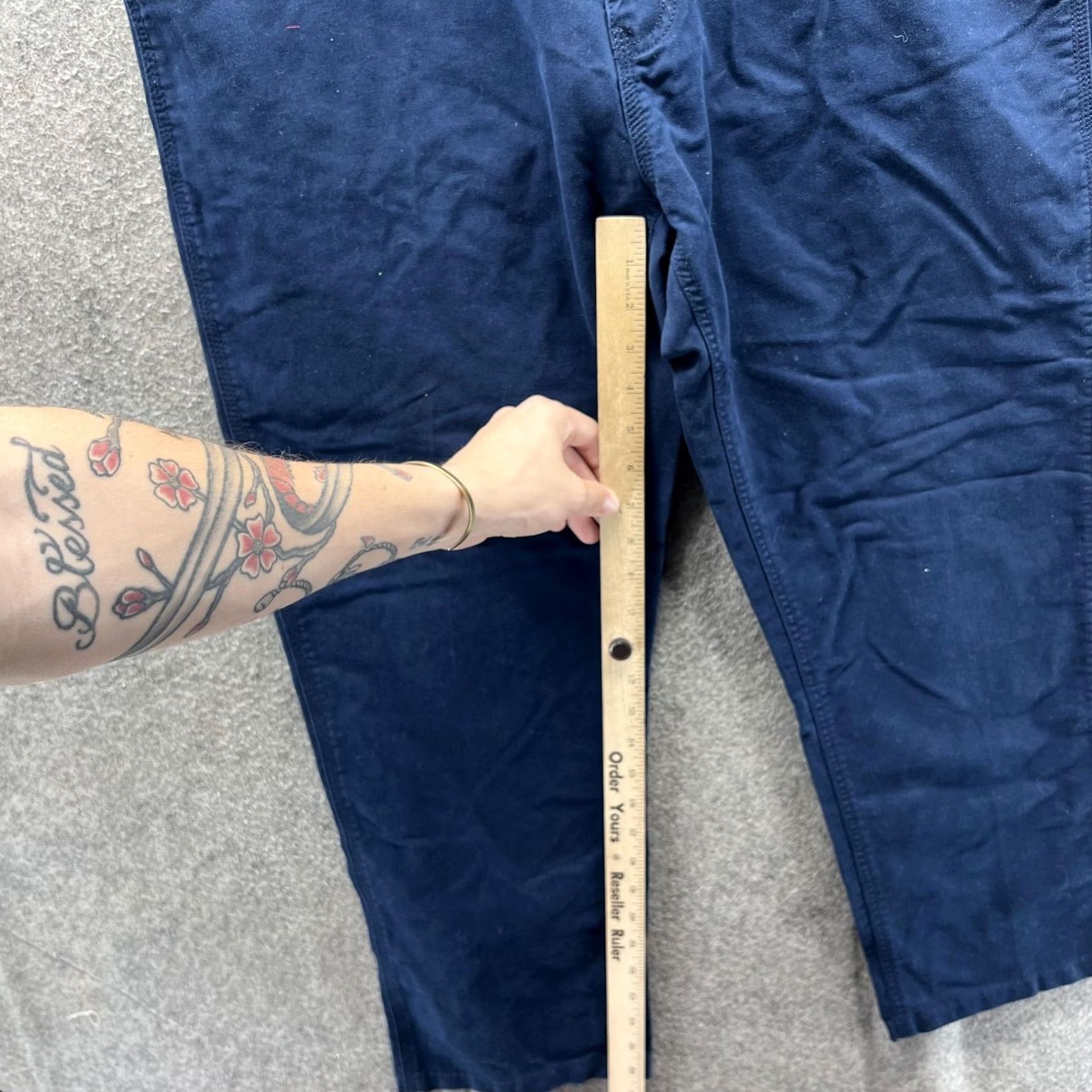 Tommy Hilfiger Tommy Hilfiger Pants Mens 36x30 Blue Custom Fit Chino Straight Leg Flat Front Mens Size 36 Navy Solid Casual Pants Size US 36 / EU 52 - 7 Thumbnail