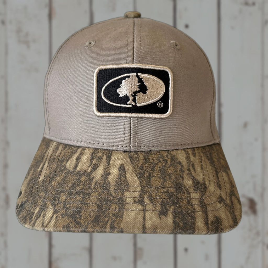 Vintage Mossy Oak Camouflage Snapback Hat Beige Brown Men's One Size Brown Camouflage Hunting Outdoor Adjustable Snapback Hat Mens Size ONE SIZE - 1 Thumbnail