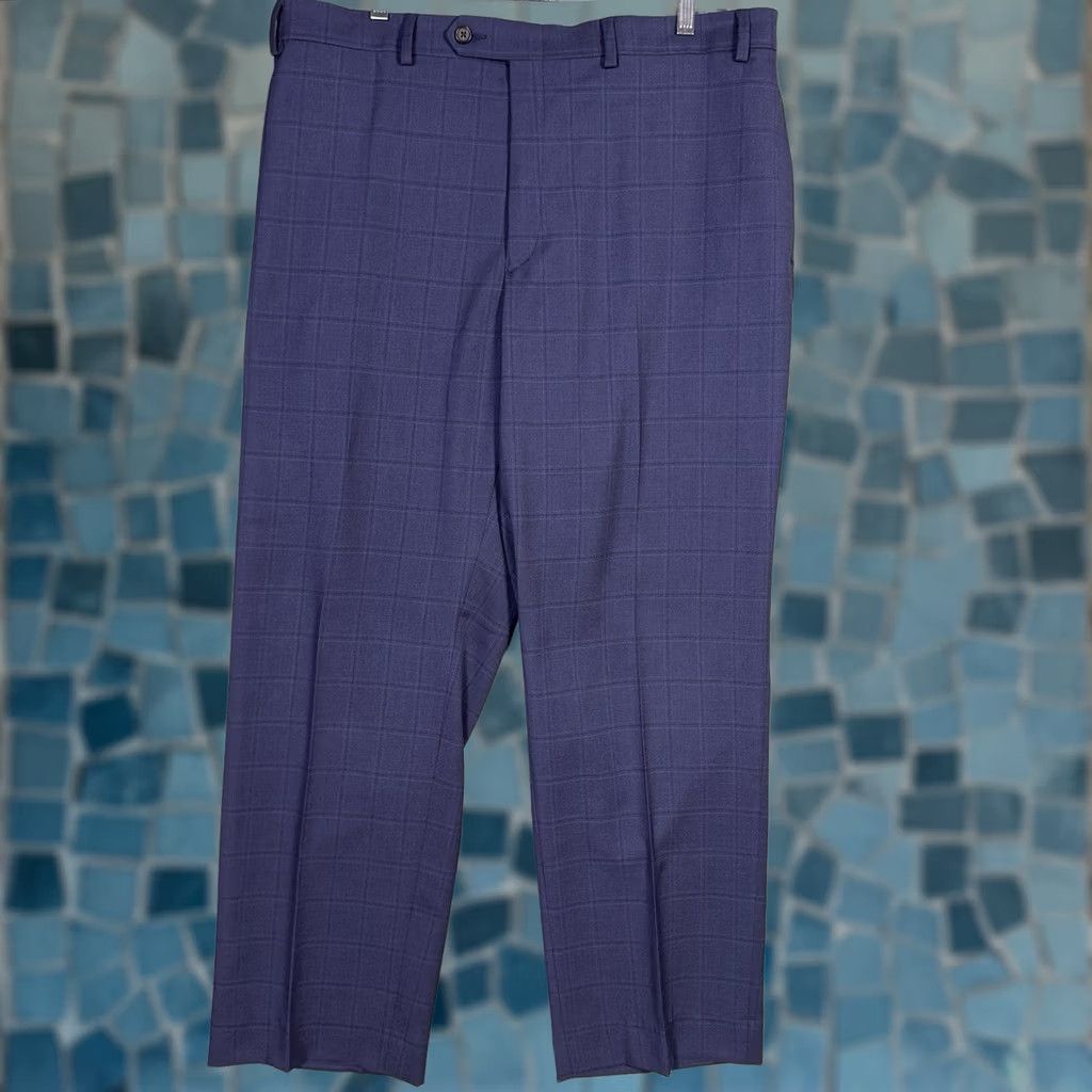 Ralph Lauren Ralph Lauren Dress Pants Mens 36x29 Slacks Trouser Windowpane Office Uncuffed Size US 36 / EU 52 - 1 Thumbnail