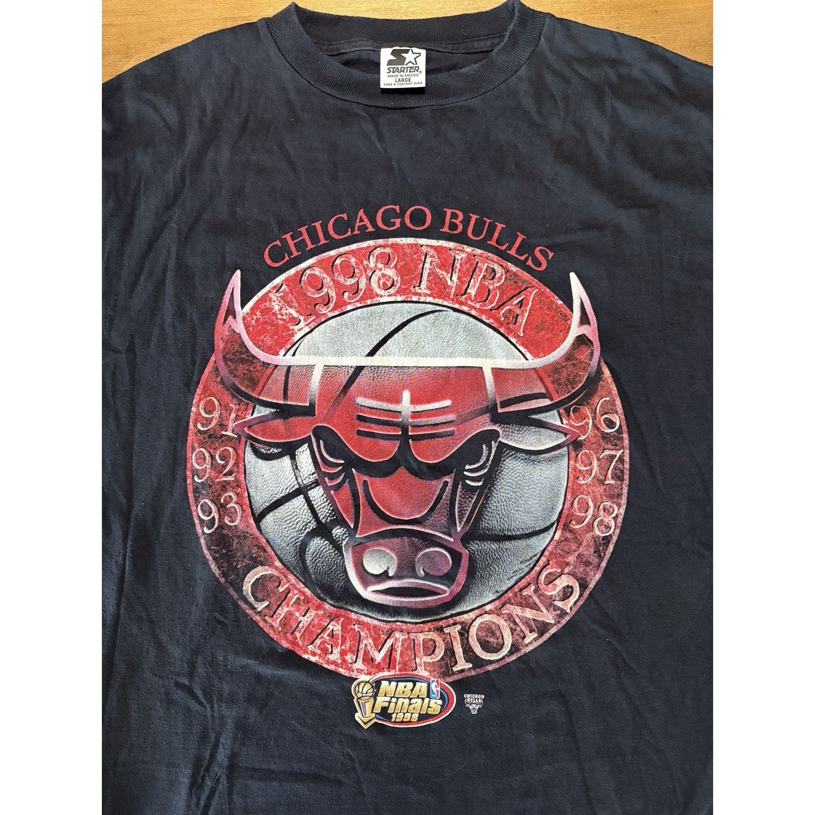 Starter × Vintage Vintage Starter CHICAGO BULLS 1998 NBA Finals Champions Tour Size L / US 10 / IT 46 - 7 Thumbnail