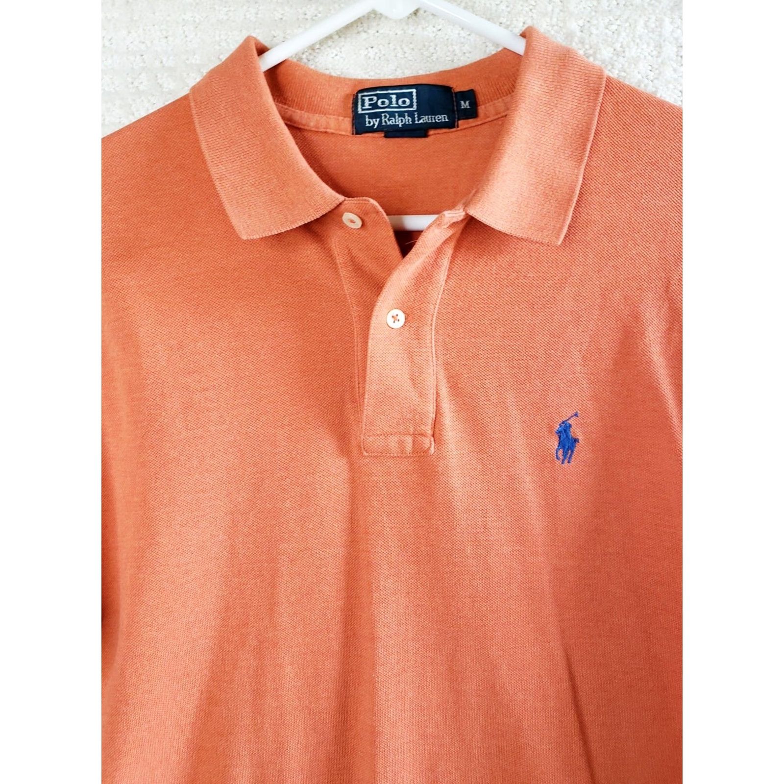 Polo Ralph Lauren Polo Ralph Lauren Polo Shirt Men M Short Sleeve Orange Melon Pony Logo Classic Fit Size US M / EU 48-50 / 2 - 3 Thumbnail