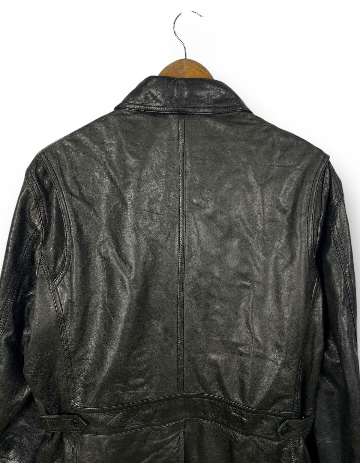Genuine Leather × Leather Vintage Elle Homme Genuine Leather Topcoat Jacket. #E3 Size US M / EU 48-50 / 2 - 9 Thumbnail