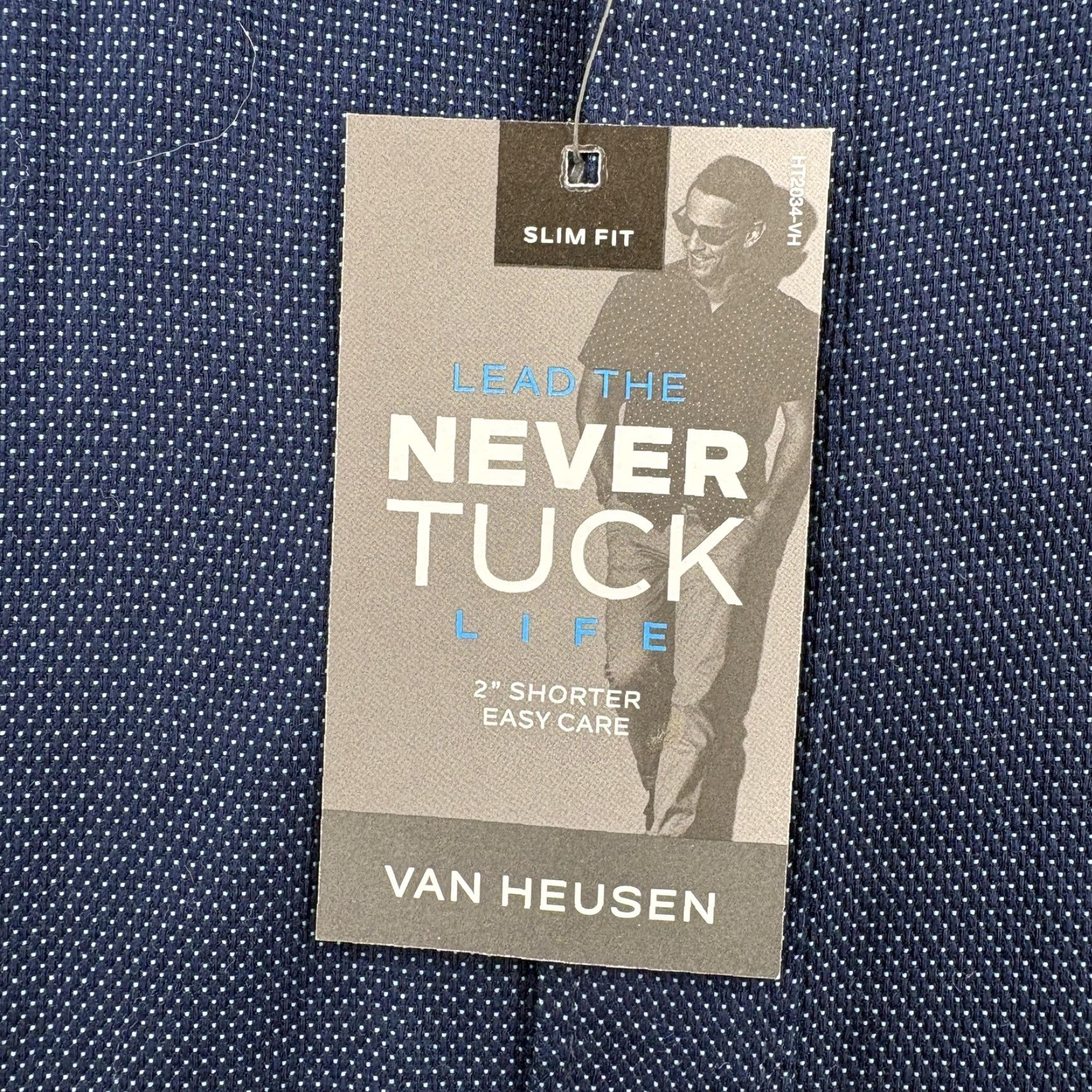 Van Heusen Van Heusen Shirt Mens 2XL Blue Polka Dot Long Sleeve Button Front Slim Business Size US XXL / EU 58 / 5 - 5 Thumbnail