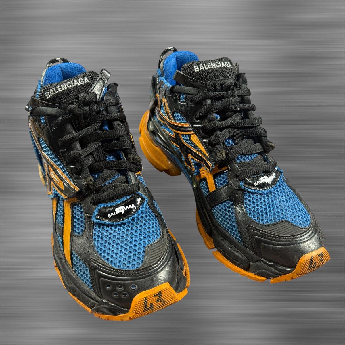 Balenciaga Balenciaga Runner Orange Blue Shoes Size US 10 / EU 43 - 3 Thumbnail