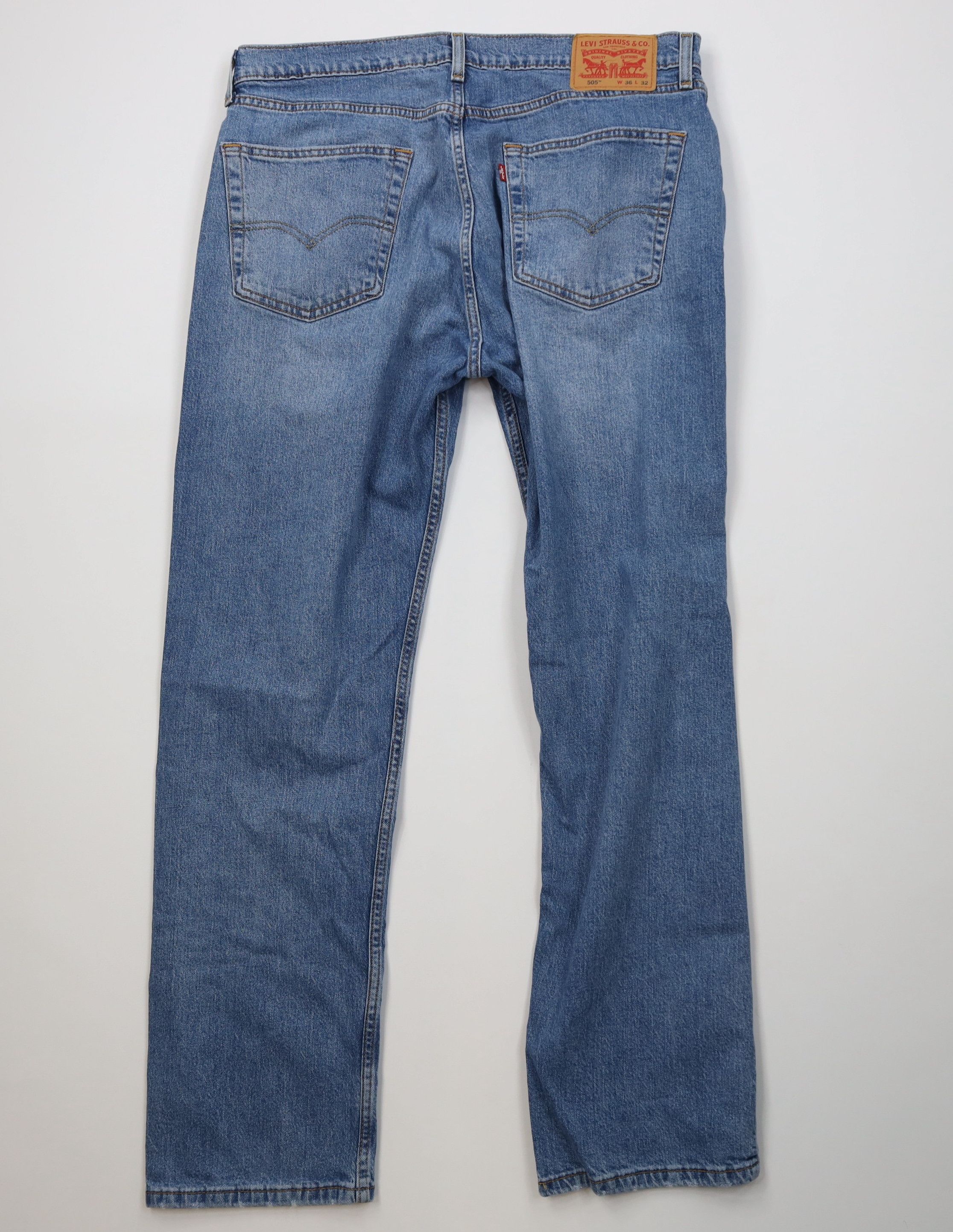 Levi's Vintage Y2K Levis 505 Regular Straight Leg Denim Jeans Blue Size US 36 / EU 52 - 7 Thumbnail