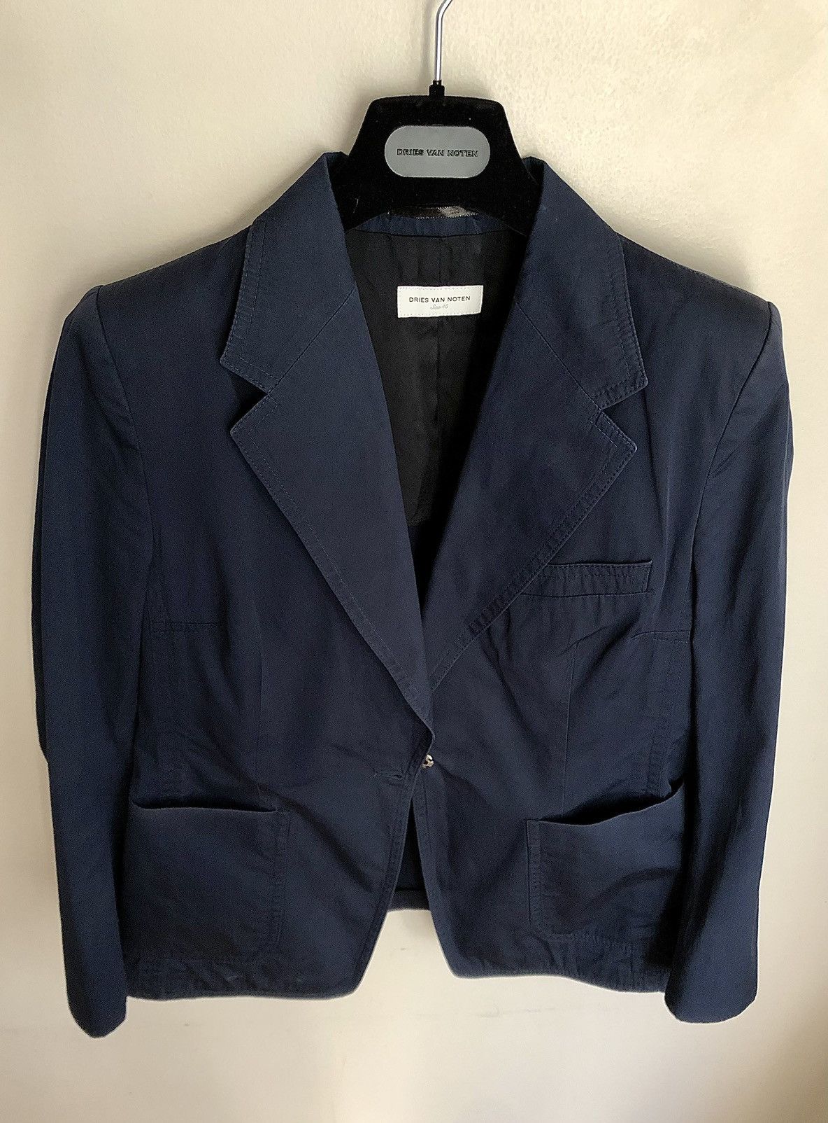 Dries Van Noten Dries Van Noten Vintage Single Snap Button Blazer Size S / US 4 / IT 40 - 16 Thumbnail