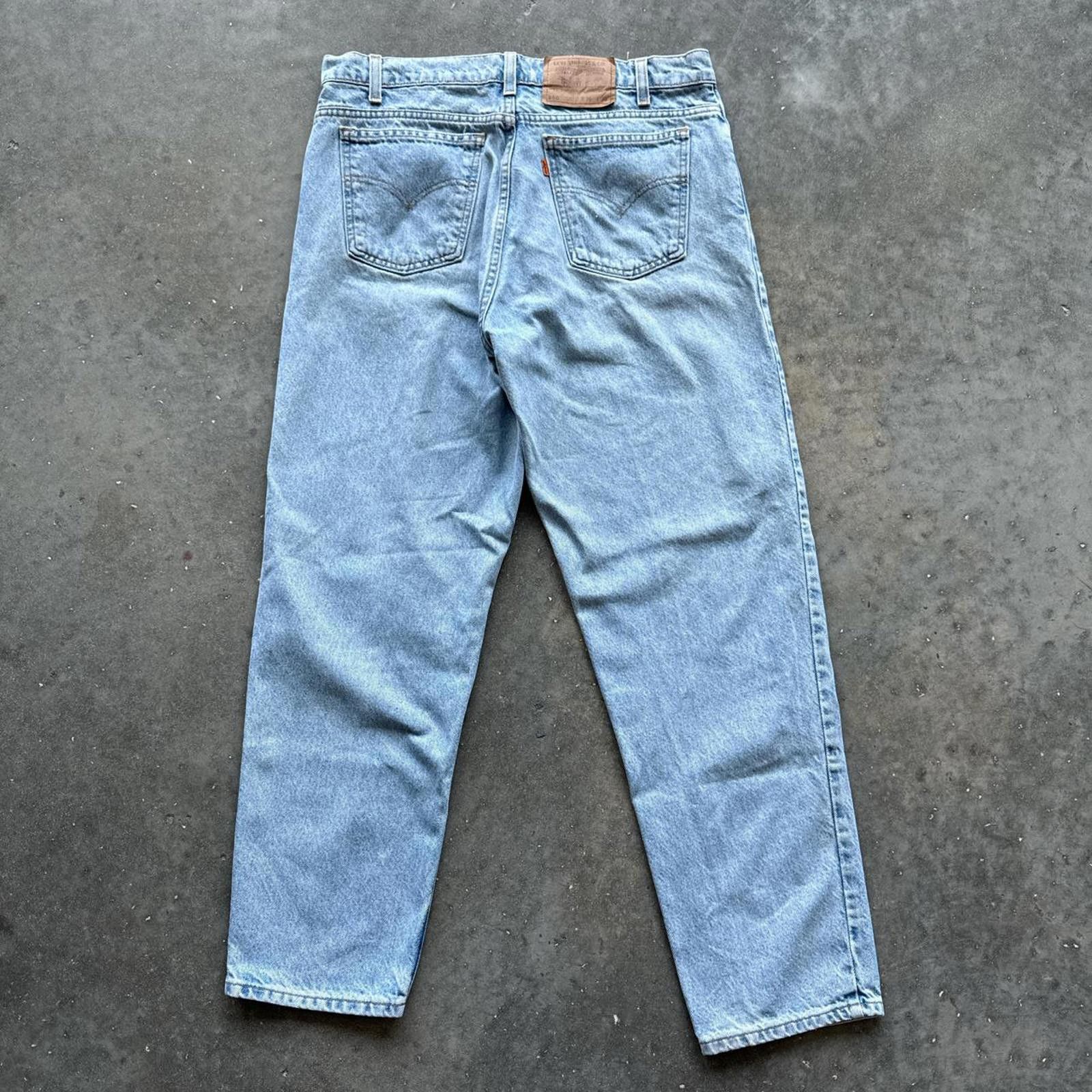 Levi's Levi's 550 Light Washed Denim Orange Tabs 90's Jeans Size US 36 / EU 52 - 2 Thumbnail