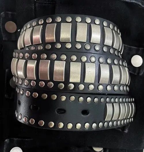 Other Outdoor retro punk rock studded leather belt Size ONE SIZE - 8 Thumbnail