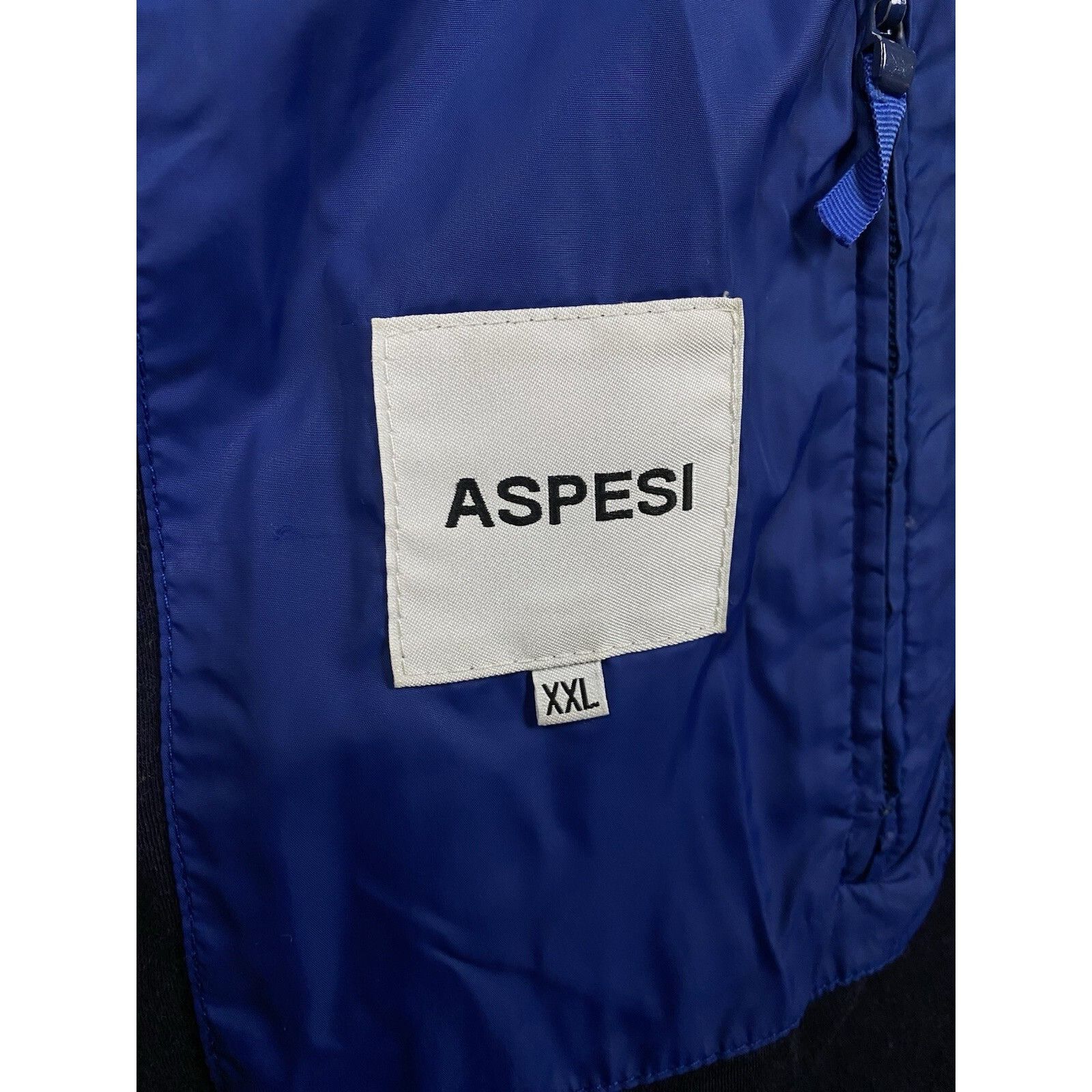 Aspesi Alberto Aspesi Men's Blue High Neck Bomber Jacket Size 2XL Size US XXL / EU 58 / 5 - 9 Thumbnail