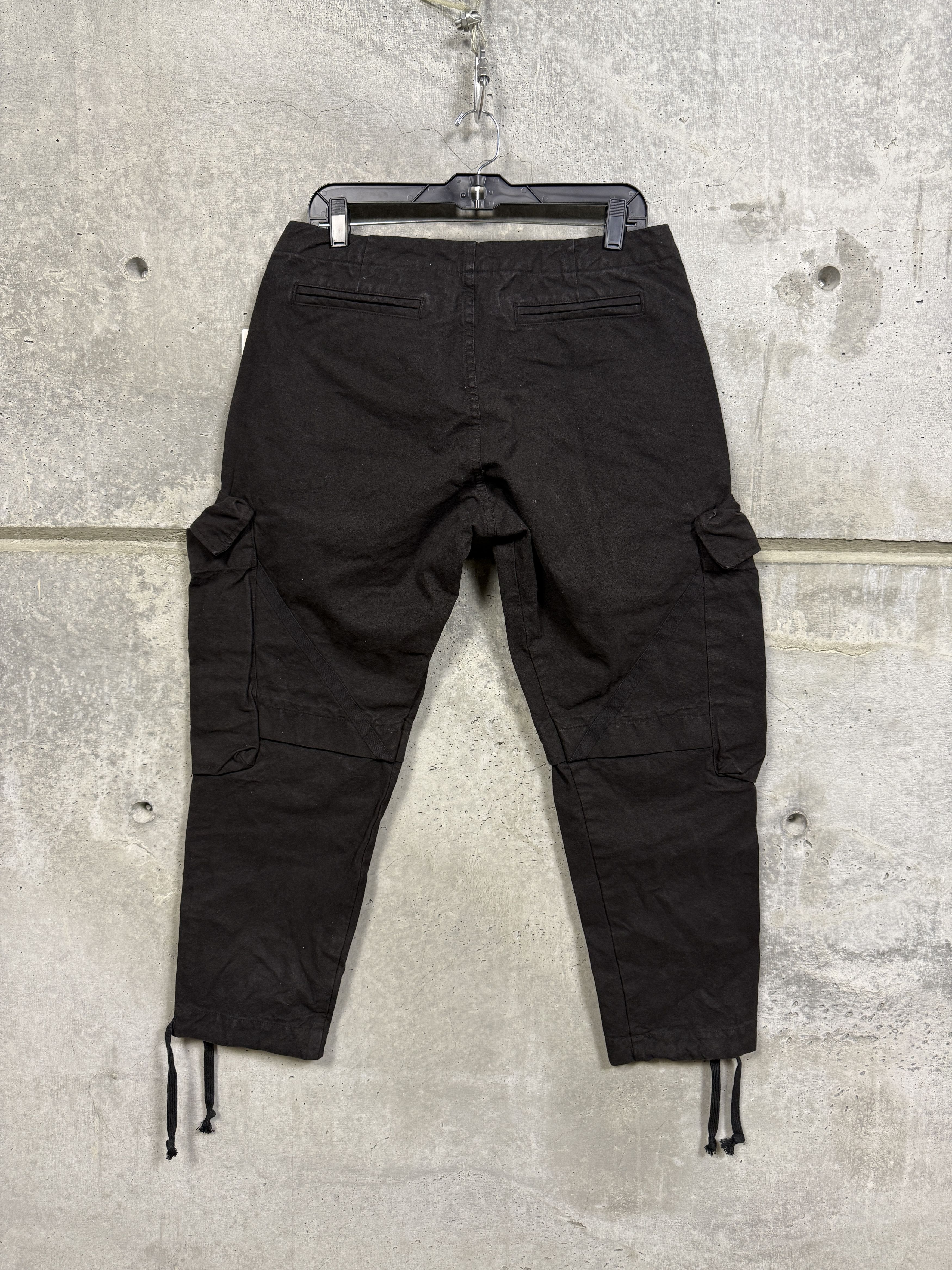 Greg Lauren $995 Greg Lauren Black GL Cropped Cargo Pant Size US 32 / EU 48 - 2 Thumbnail