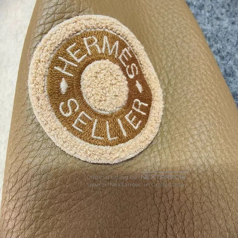 Hermes Hermes Caramel Cashmere and Leather Patch Baseball Jacket Size XXS / US 00 / IT 34 - 3 Thumbnail