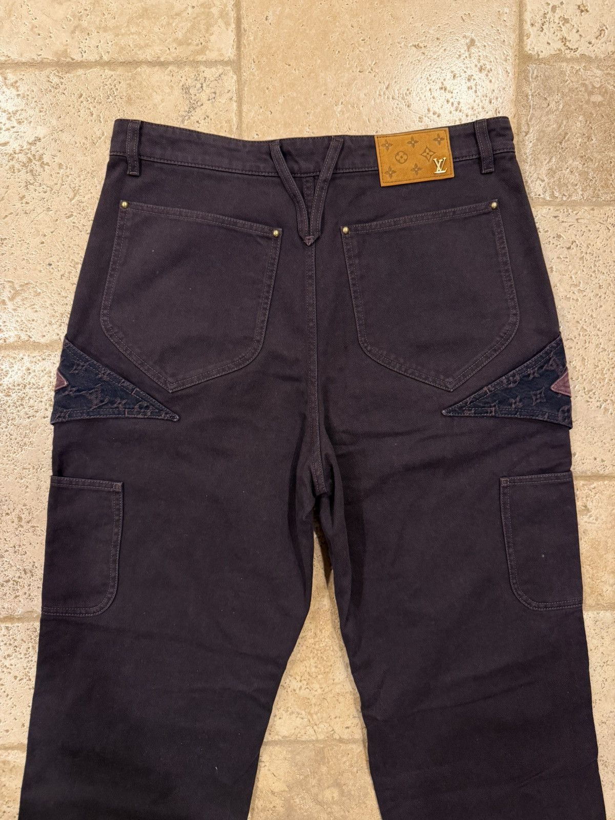 Louis Vuitton Louis Vuitton Virgil Flower Monogram Denim Work Jeans Pants Size US 32 / EU 48 - 10 Thumbnail
